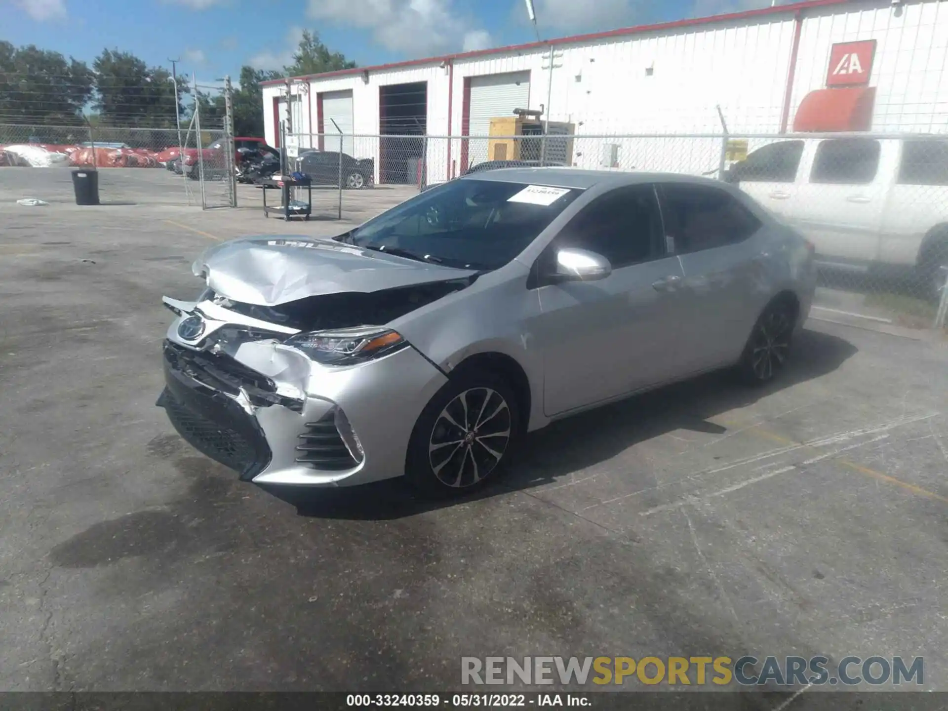 2 Photograph of a damaged car 5YFBURHE5KP880154 TOYOTA COROLLA 2019