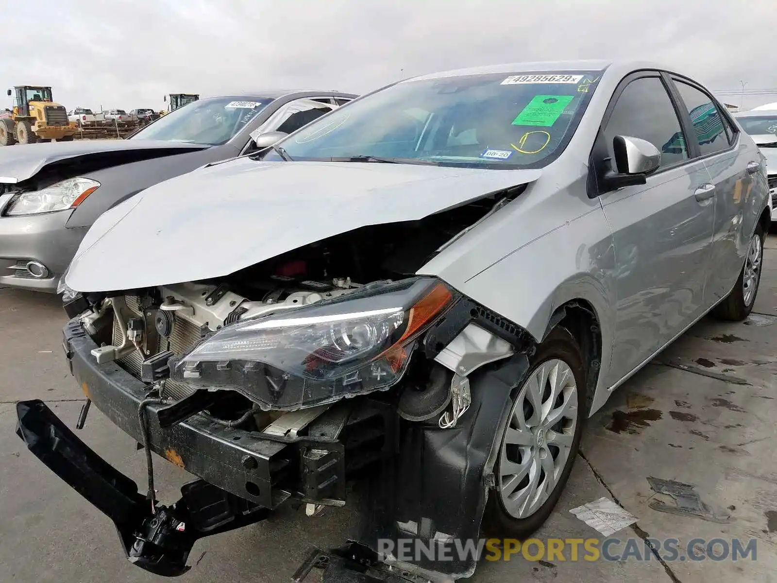 2 Photograph of a damaged car 5YFBURHE5KP880185 TOYOTA COROLLA 2019