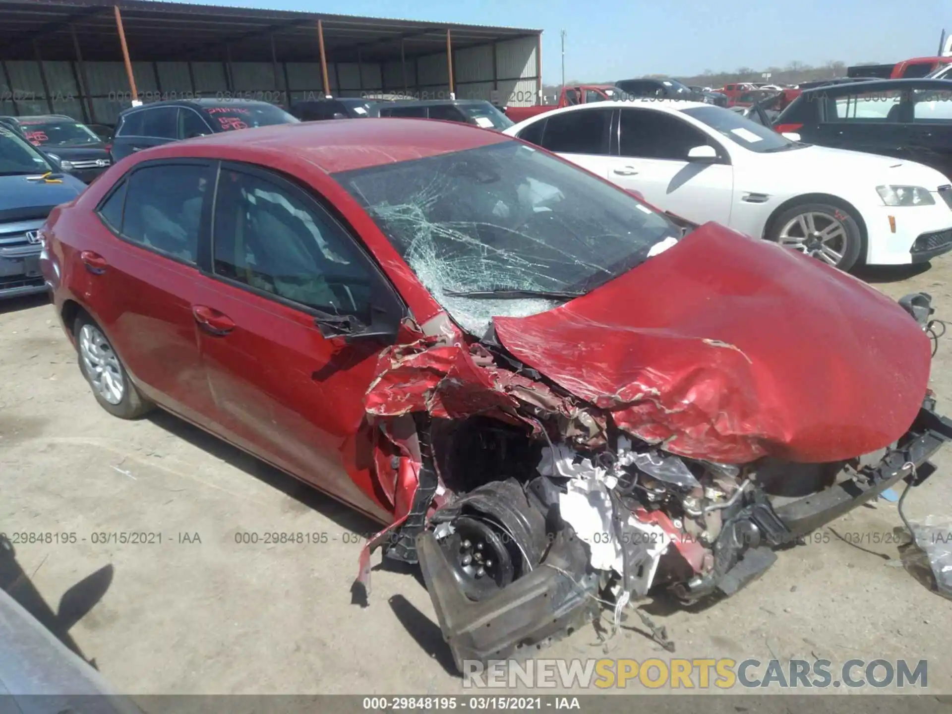 1 Photograph of a damaged car 5YFBURHE5KP880686 TOYOTA COROLLA 2019