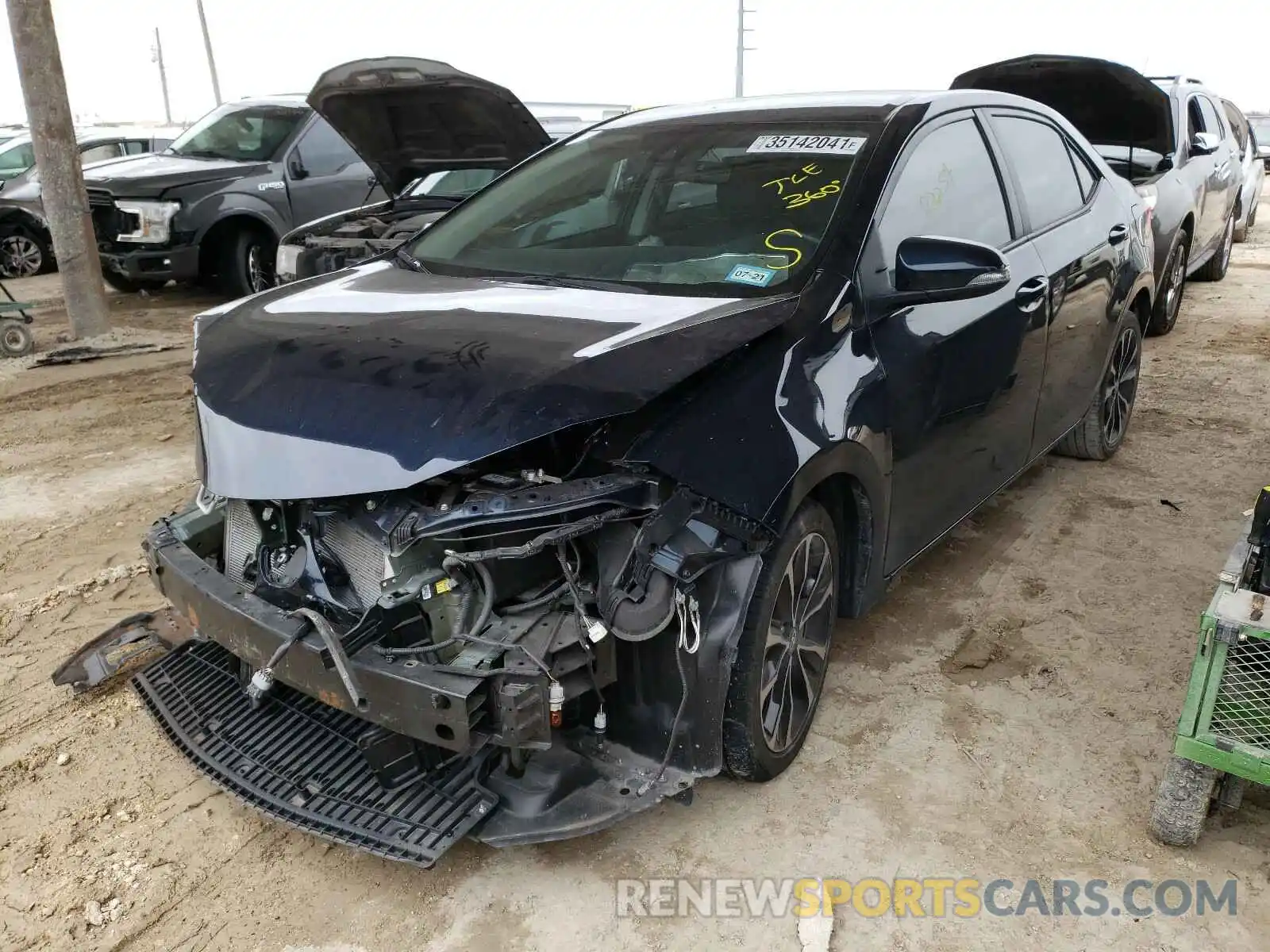 2 Photograph of a damaged car 5YFBURHE5KP880901 TOYOTA COROLLA 2019