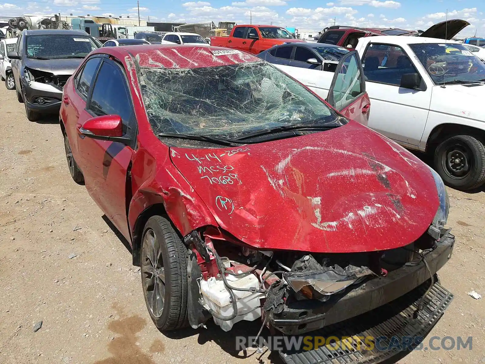 9 Photograph of a damaged car 5YFBURHE5KP883250 TOYOTA COROLLA 2019