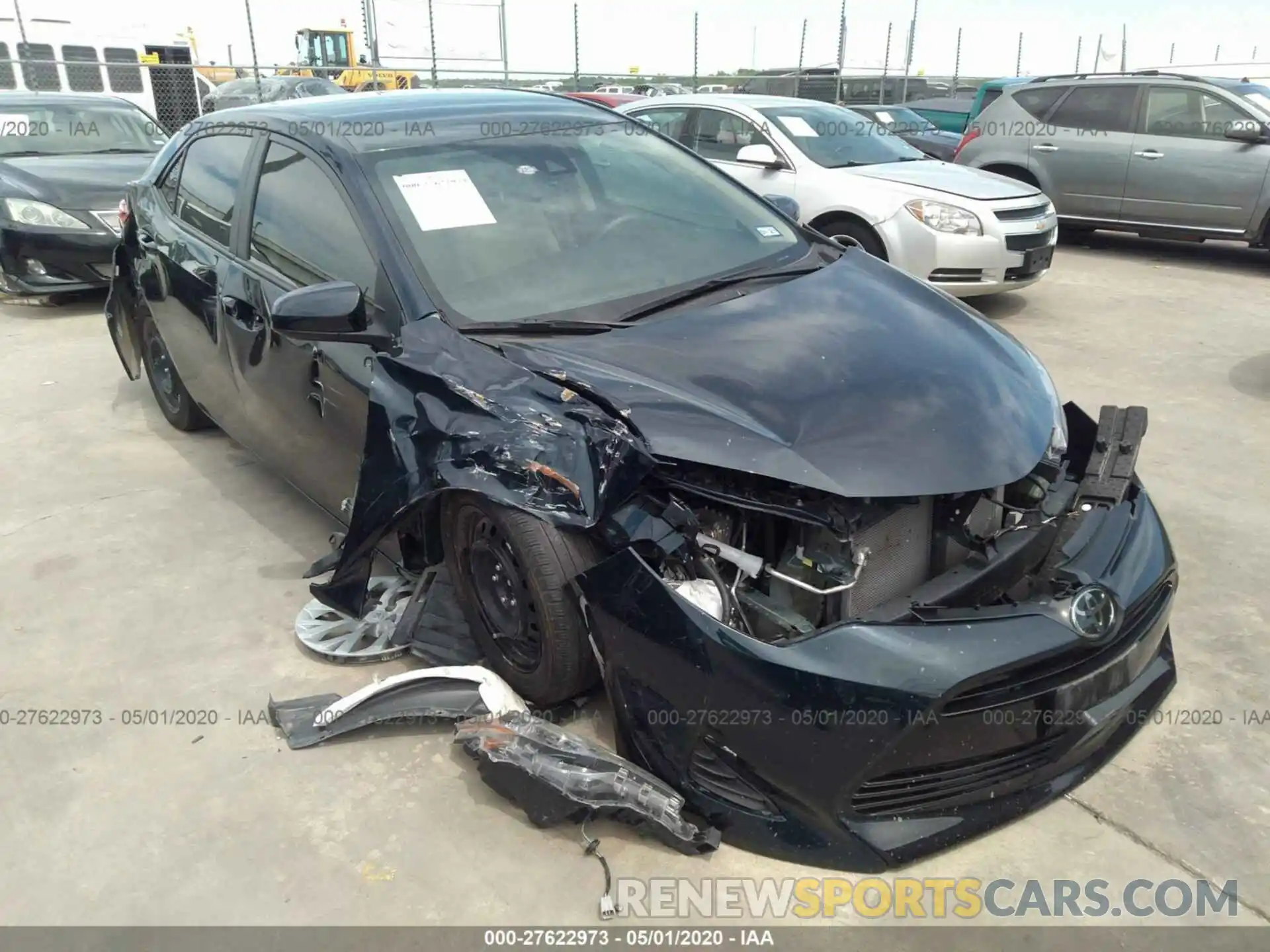 1 Photograph of a damaged car 5YFBURHE5KP883863 TOYOTA COROLLA 2019