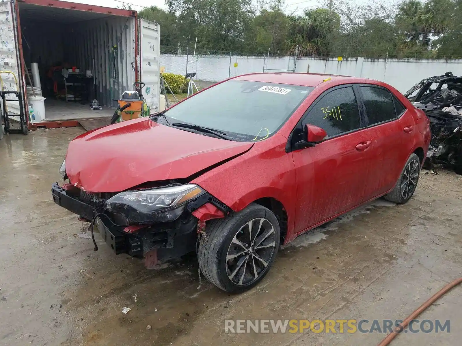 2 Photograph of a damaged car 5YFBURHE5KP883880 TOYOTA COROLLA 2019