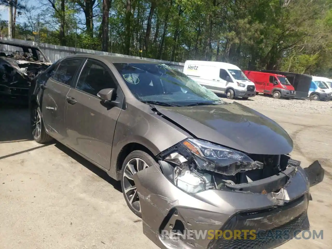 1 Photograph of a damaged car 5YFBURHE5KP883927 TOYOTA COROLLA 2019