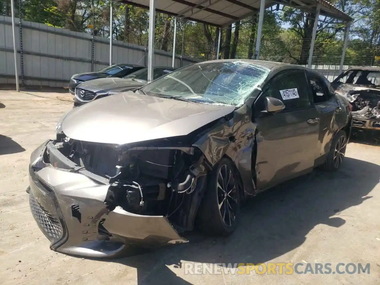 2 Photograph of a damaged car 5YFBURHE5KP883927 TOYOTA COROLLA 2019