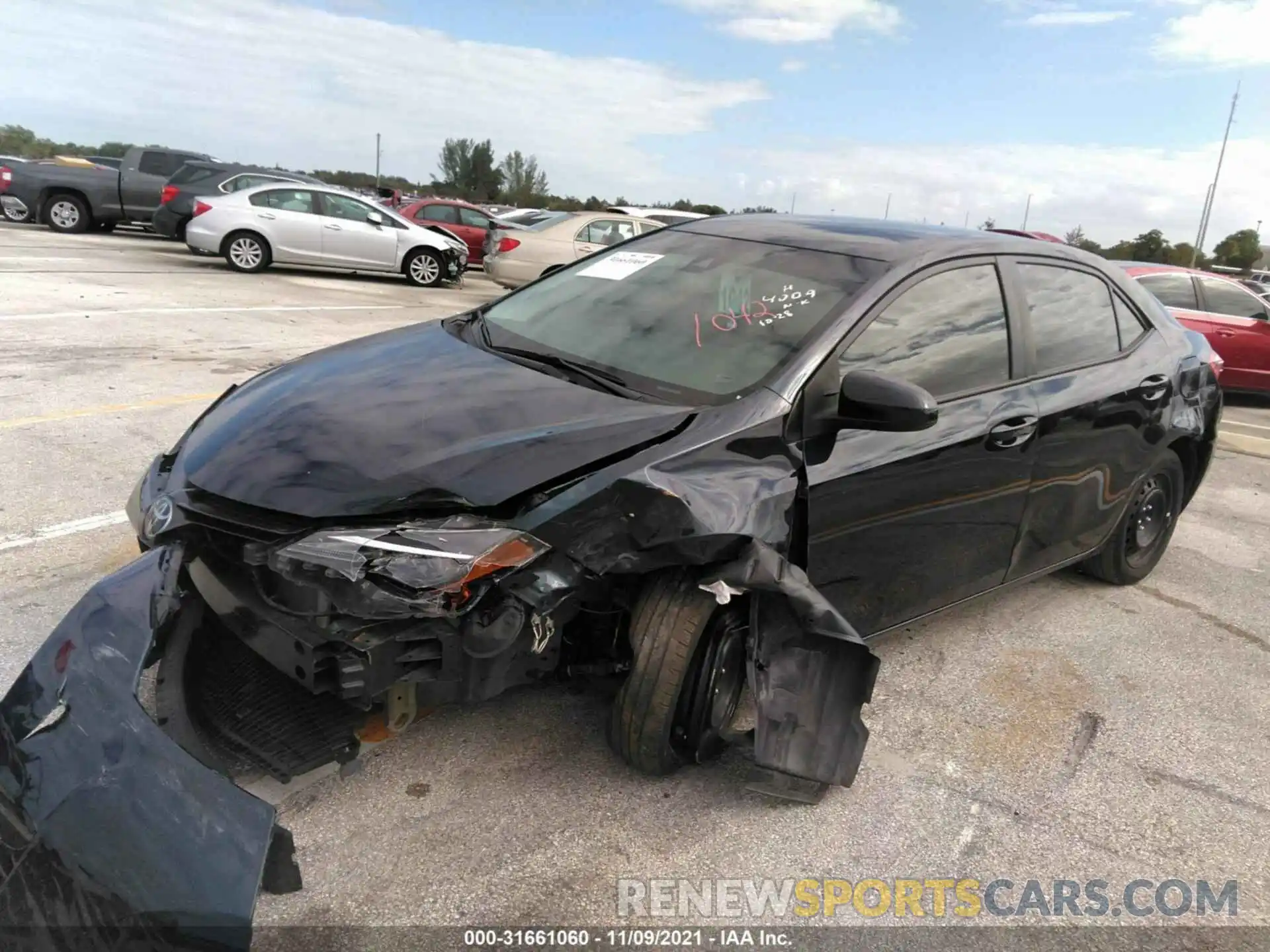 2 Photograph of a damaged car 5YFBURHE5KP884009 TOYOTA COROLLA 2019