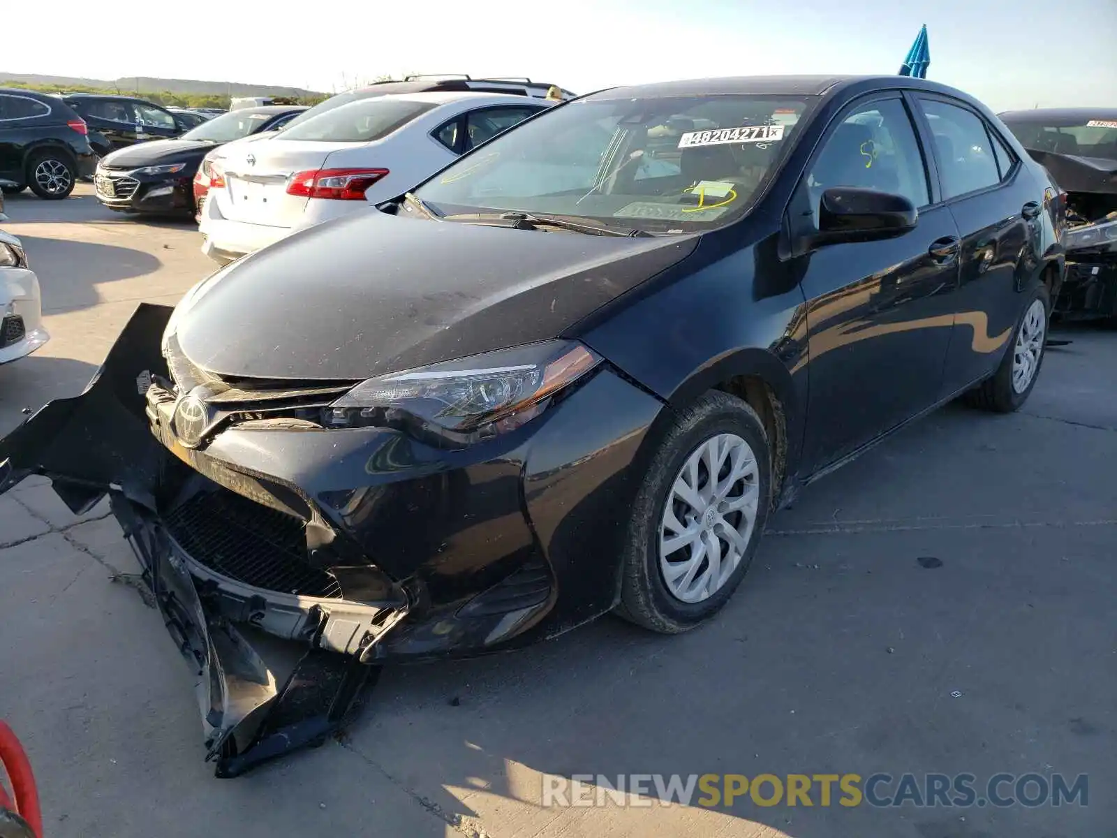 2 Photograph of a damaged car 5YFBURHE5KP884625 TOYOTA COROLLA 2019