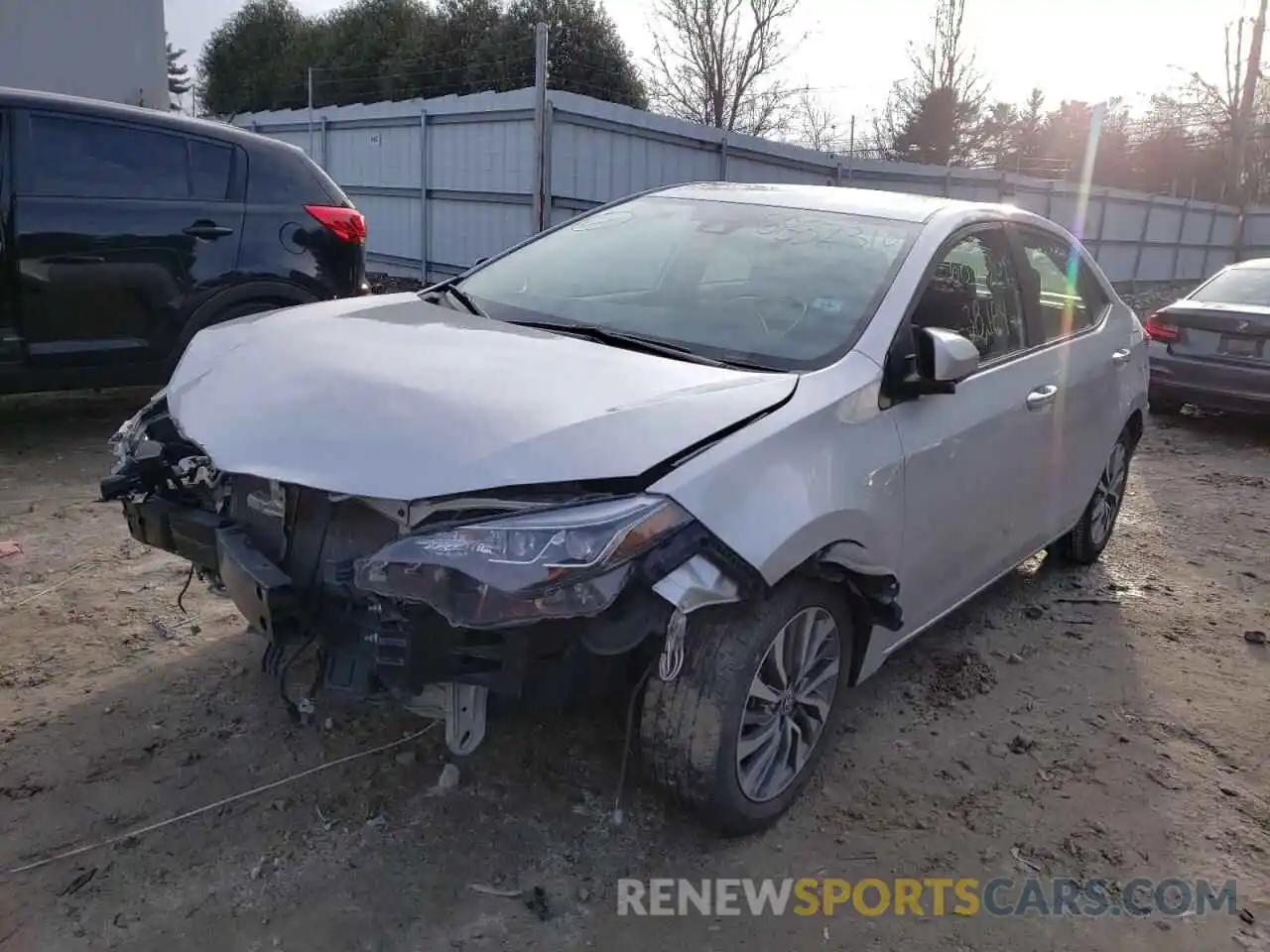 2 Photograph of a damaged car 5YFBURHE5KP885175 TOYOTA COROLLA 2019