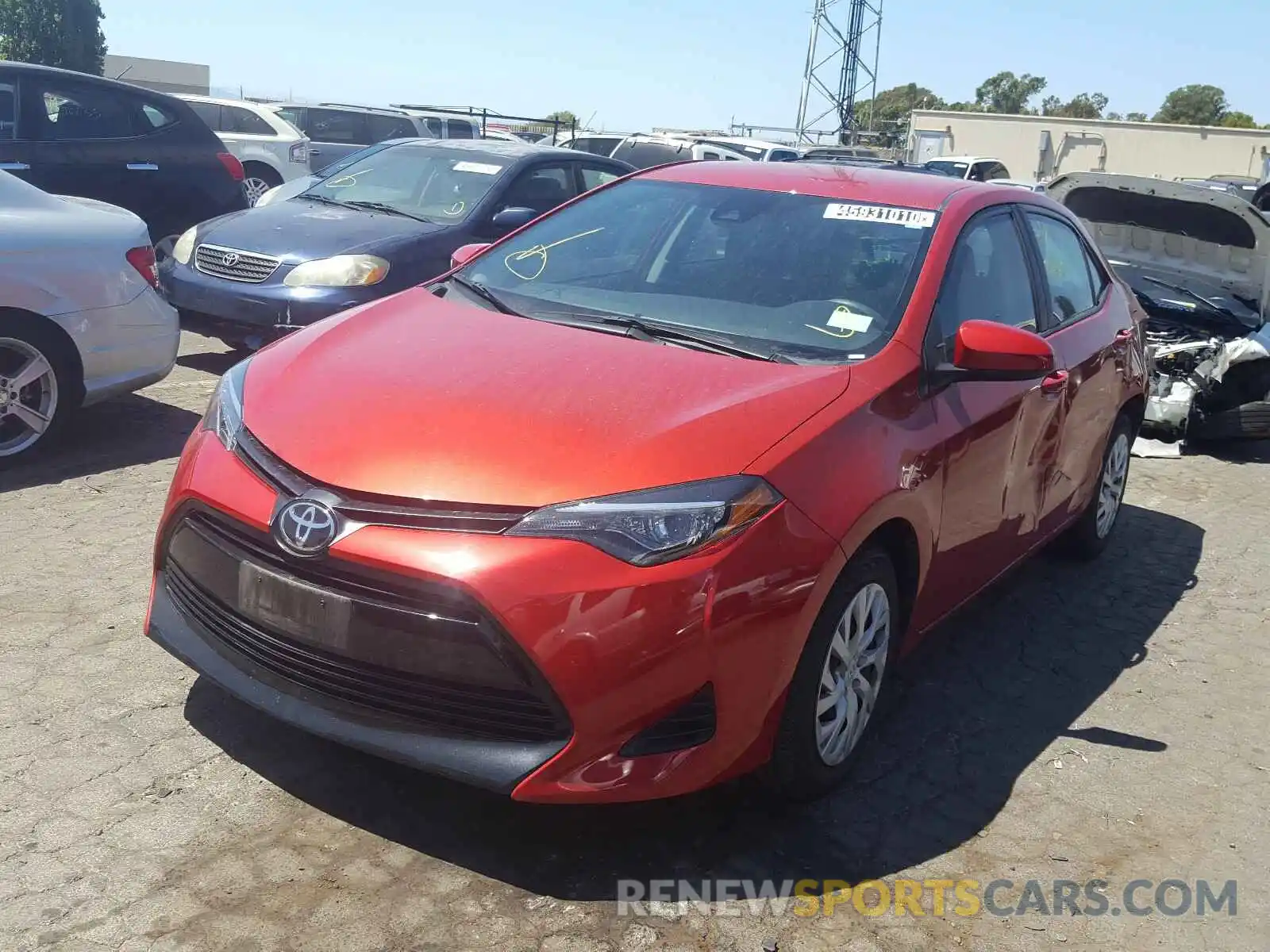 2 Photograph of a damaged car 5YFBURHE5KP885371 TOYOTA COROLLA 2019