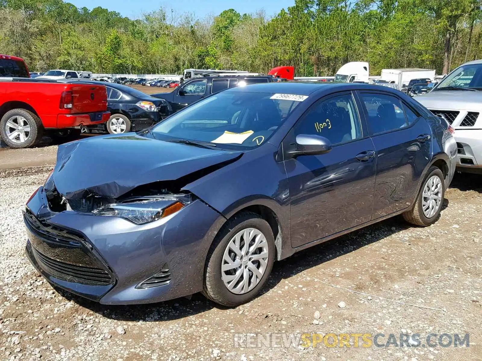 2 Photograph of a damaged car 5YFBURHE5KP886021 TOYOTA COROLLA 2019