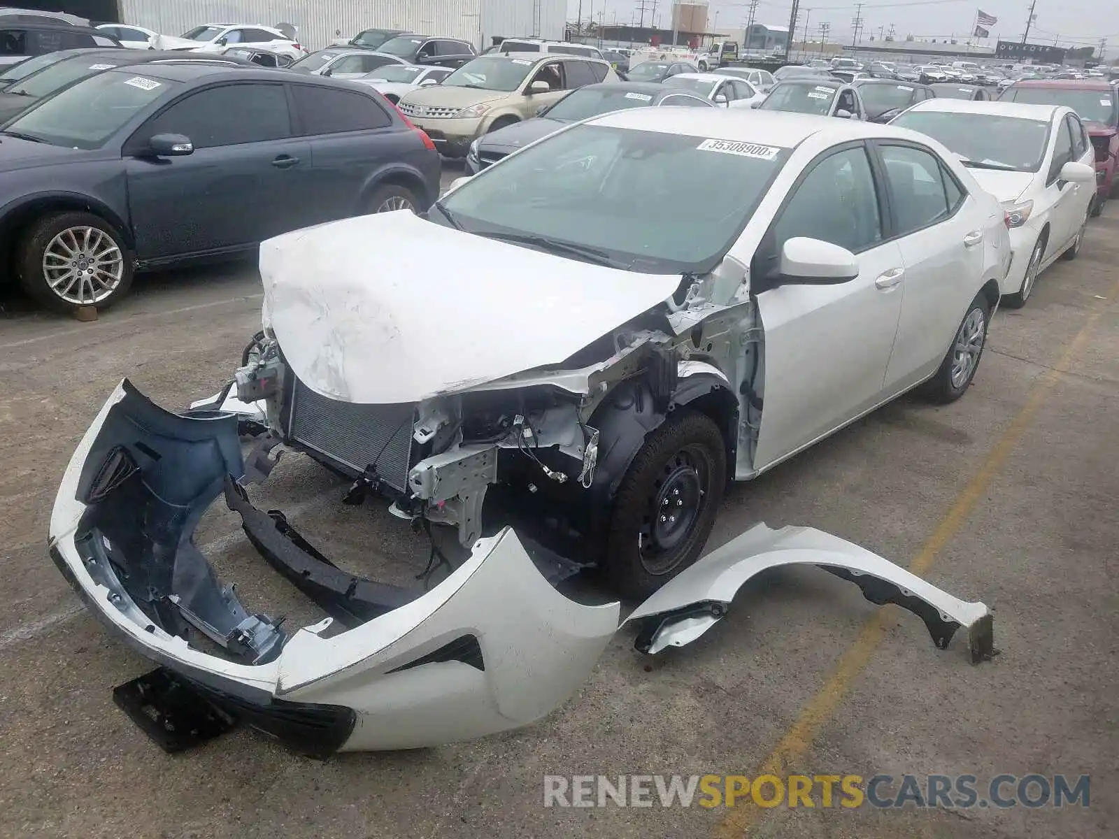 2 Photograph of a damaged car 5YFBURHE5KP886455 TOYOTA COROLLA 2019