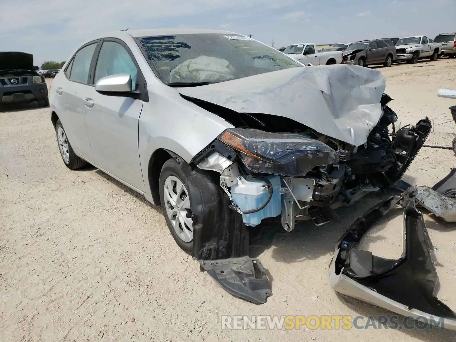 1 Photograph of a damaged car 5YFBURHE5KP886861 TOYOTA COROLLA 2019