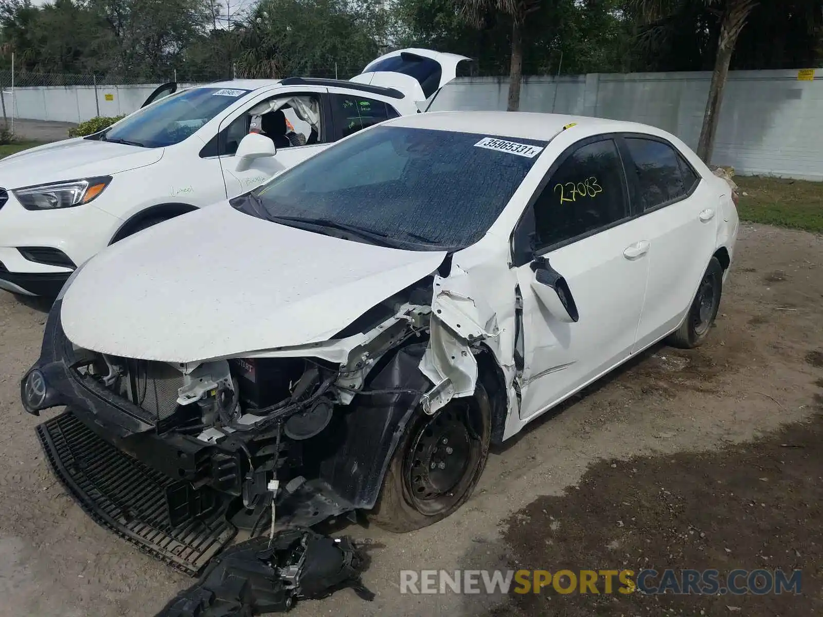 2 Photograph of a damaged car 5YFBURHE5KP887055 TOYOTA COROLLA 2019