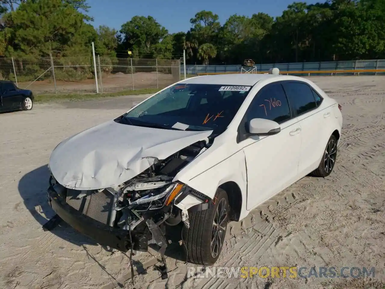 2 Photograph of a damaged car 5YFBURHE5KP887217 TOYOTA COROLLA 2019