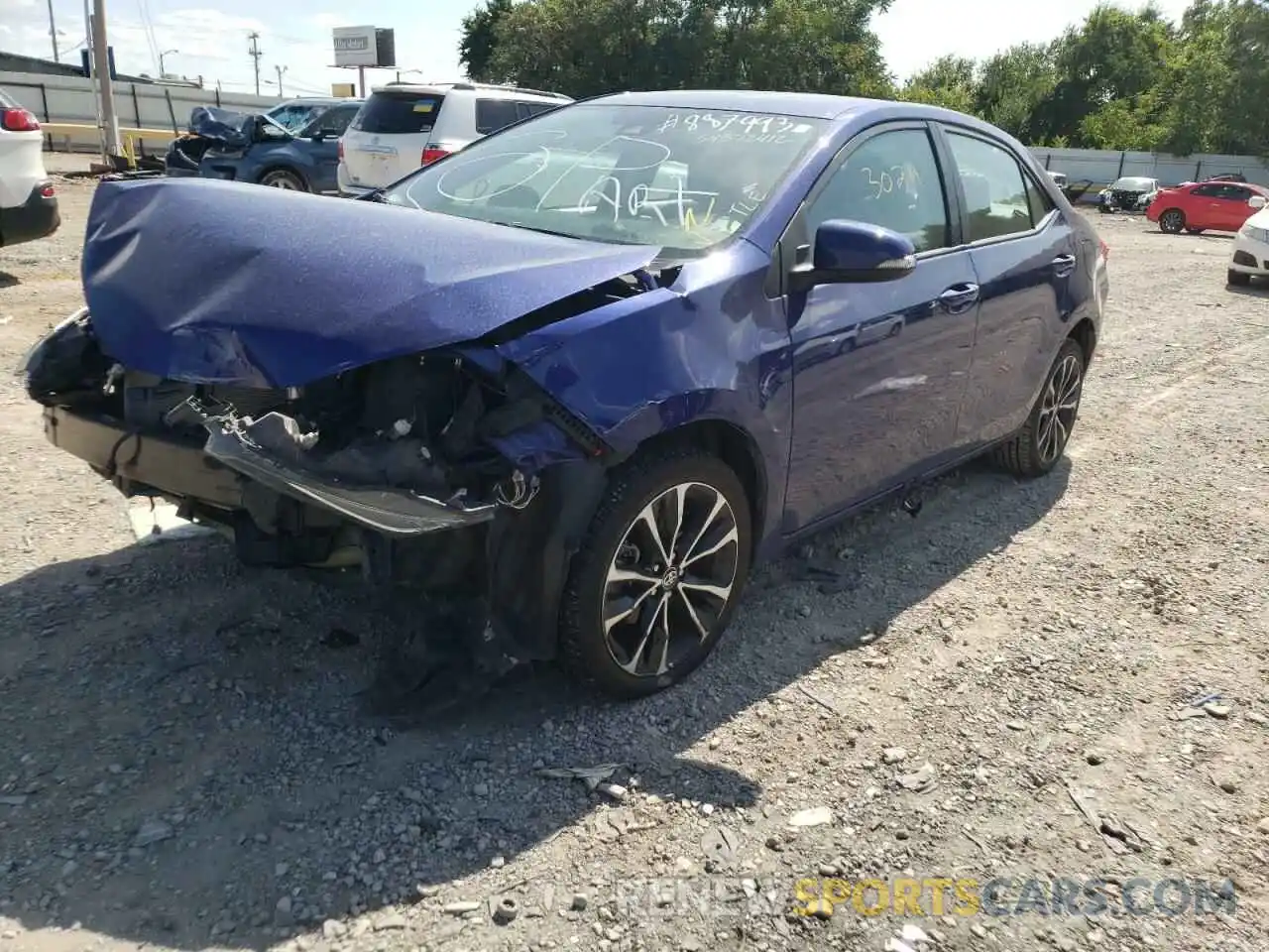 2 Photograph of a damaged car 5YFBURHE5KP887993 TOYOTA COROLLA 2019