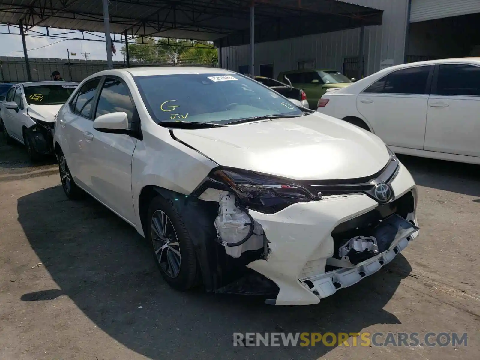 1 Photograph of a damaged car 5YFBURHE5KP888397 TOYOTA COROLLA 2019