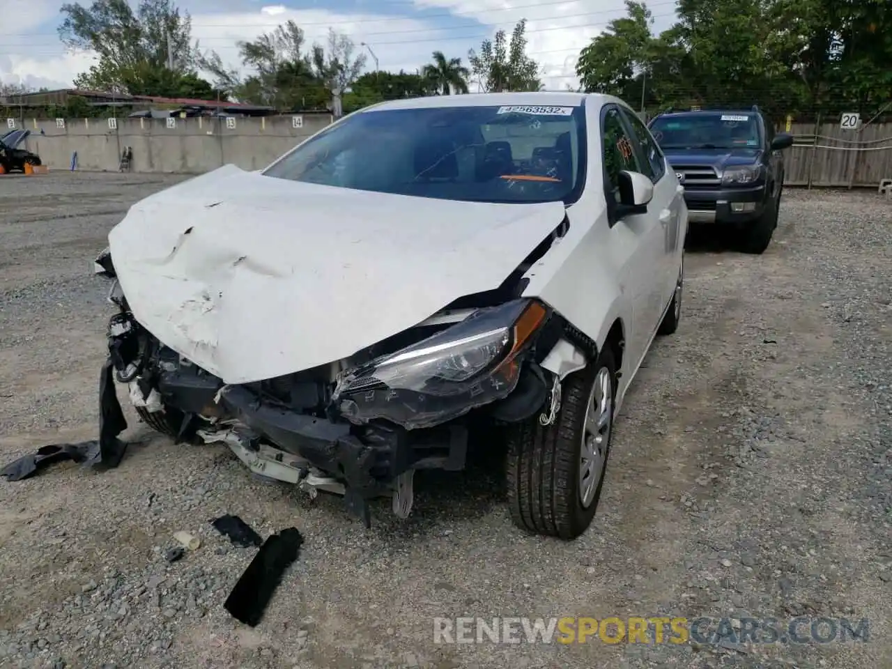 2 Photograph of a damaged car 5YFBURHE5KP888738 TOYOTA COROLLA 2019