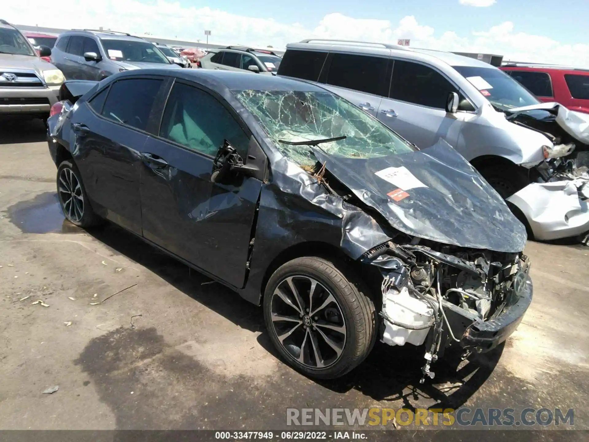 1 Photograph of a damaged car 5YFBURHE5KP888822 TOYOTA COROLLA 2019