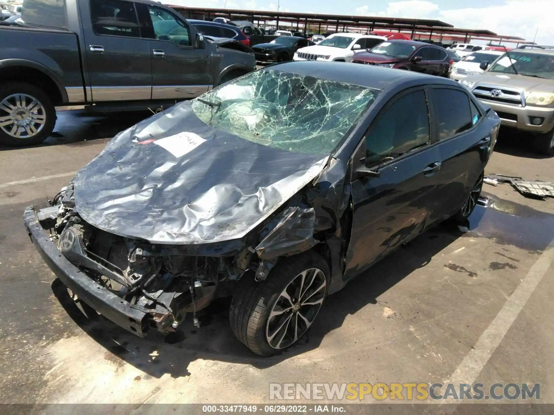 2 Photograph of a damaged car 5YFBURHE5KP888822 TOYOTA COROLLA 2019