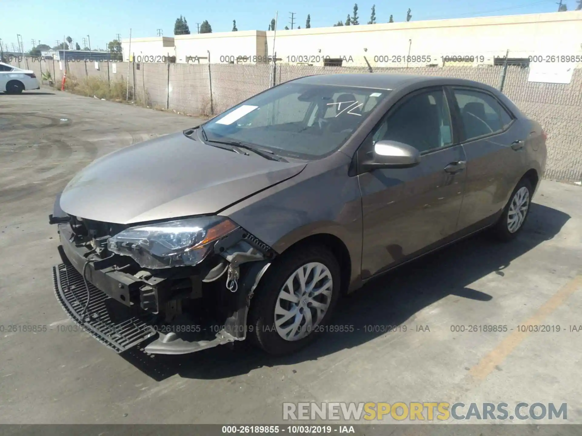 2 Photograph of a damaged car 5YFBURHE5KP889081 TOYOTA COROLLA 2019