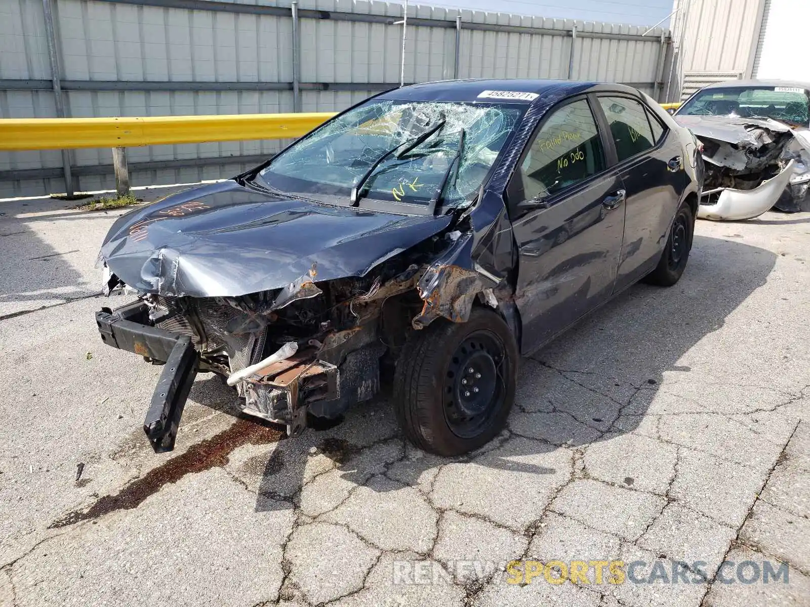 2 Photograph of a damaged car 5YFBURHE5KP891090 TOYOTA COROLLA 2019