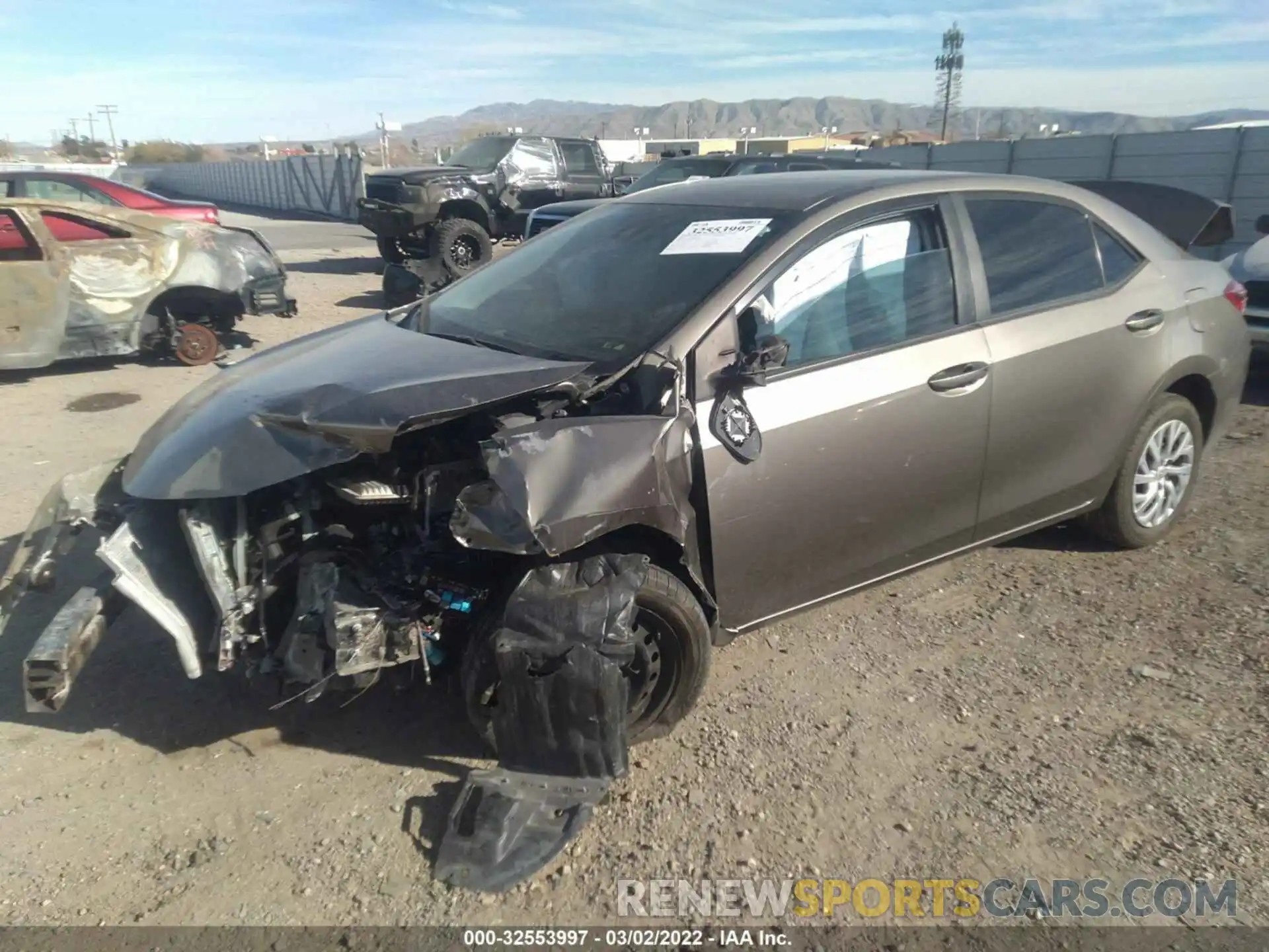 2 Photograph of a damaged car 5YFBURHE5KP891140 TOYOTA COROLLA 2019