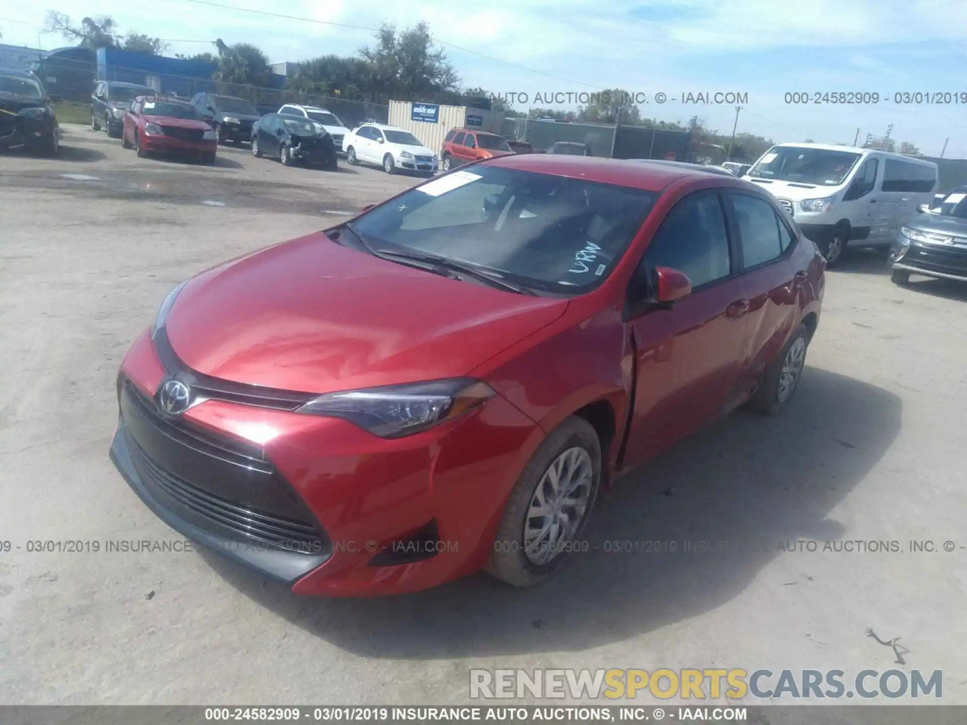 2 Photograph of a damaged car 5YFBURHE5KP891557 TOYOTA COROLLA 2019