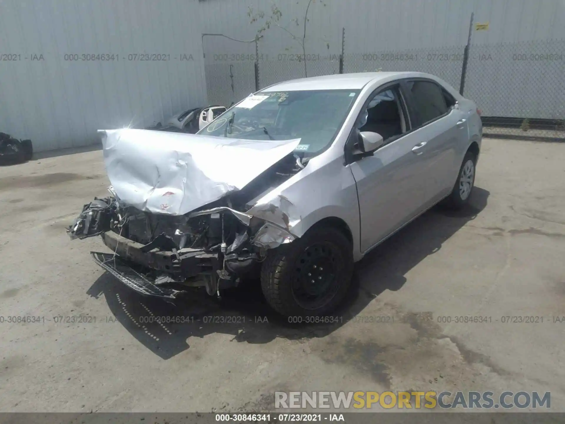 2 Photograph of a damaged car 5YFBURHE5KP891638 TOYOTA COROLLA 2019