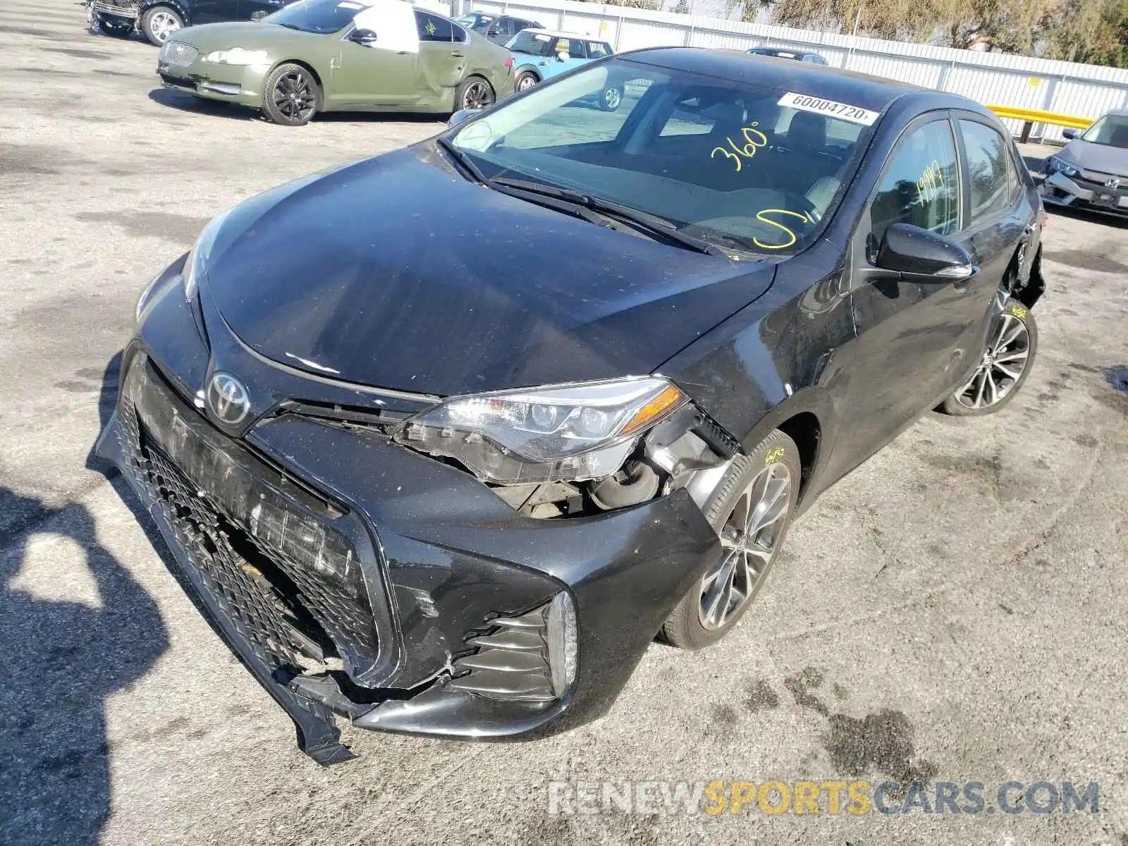 2 Photograph of a damaged car 5YFBURHE5KP891980 TOYOTA COROLLA 2019