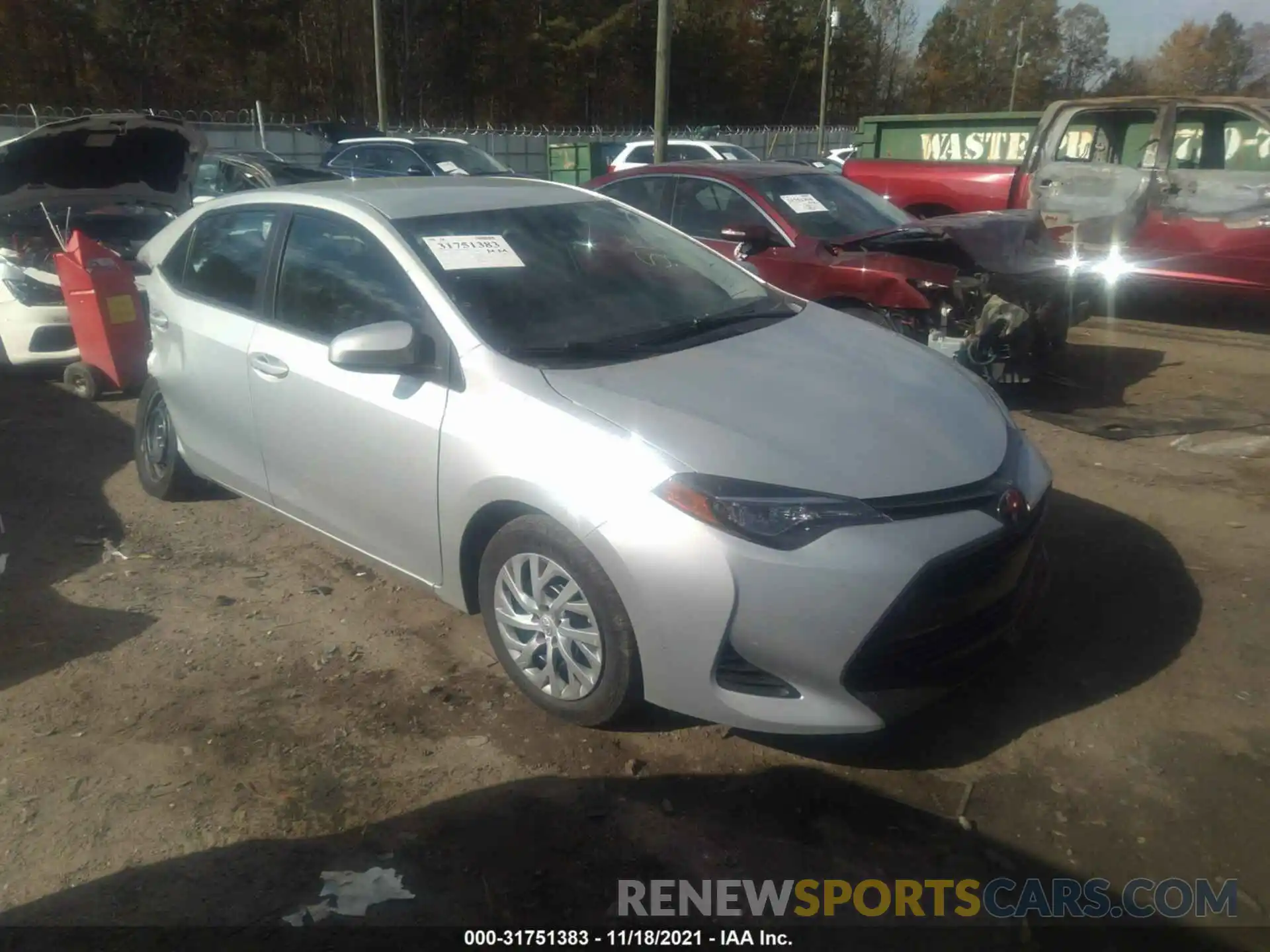 1 Photograph of a damaged car 5YFBURHE5KP892000 TOYOTA COROLLA 2019