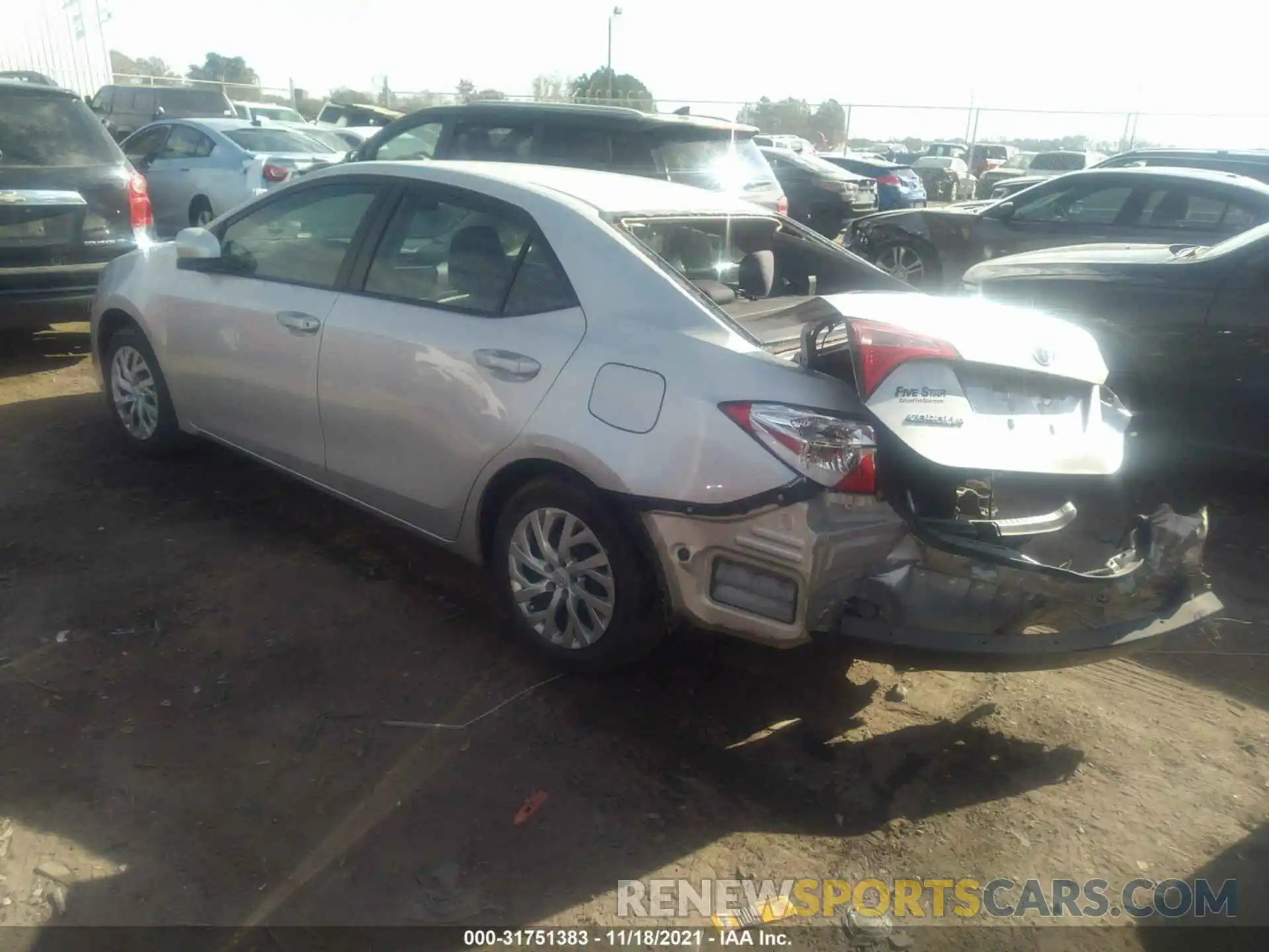 3 Photograph of a damaged car 5YFBURHE5KP892000 TOYOTA COROLLA 2019