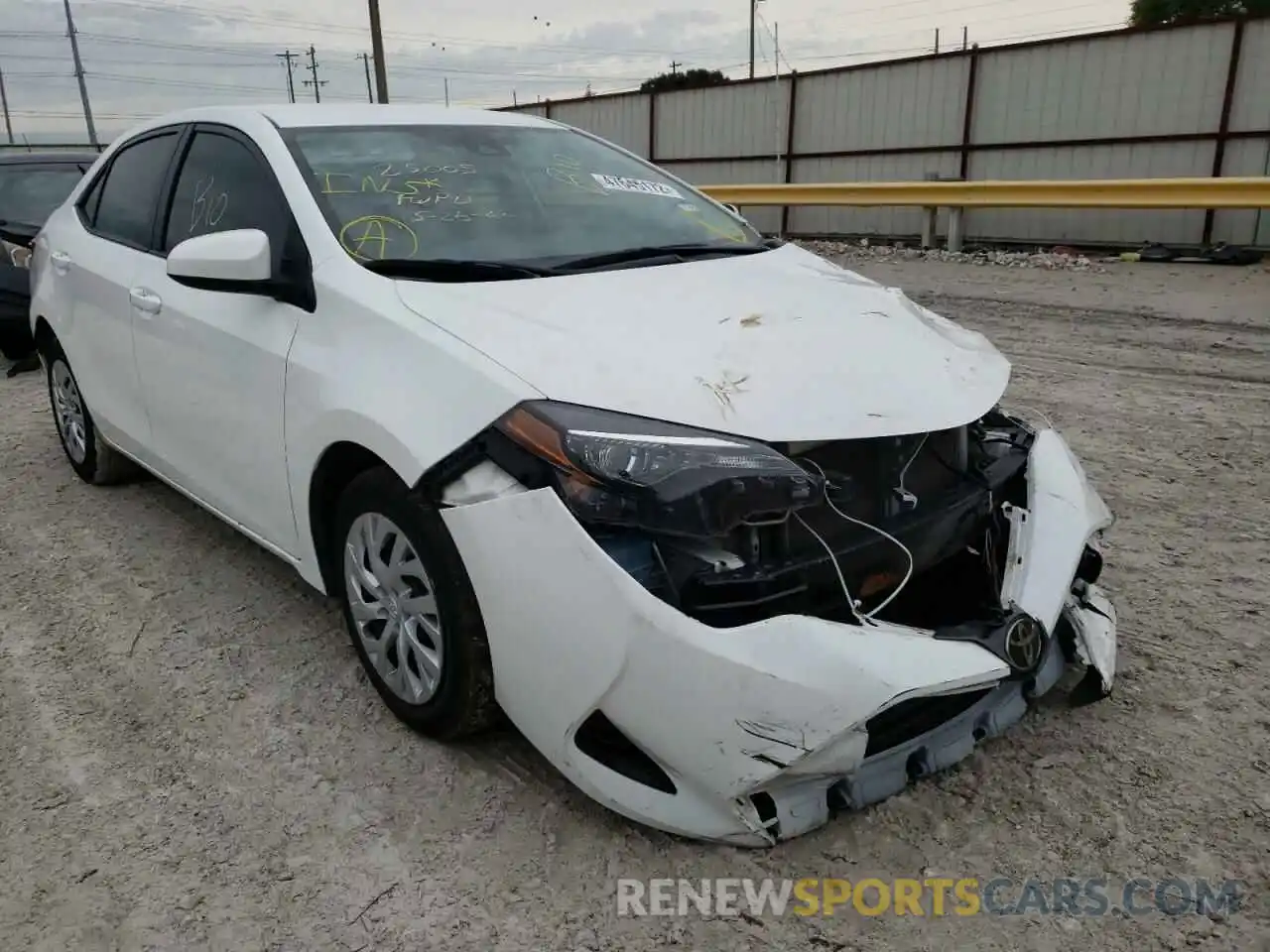 1 Photograph of a damaged car 5YFBURHE5KP892997 TOYOTA COROLLA 2019