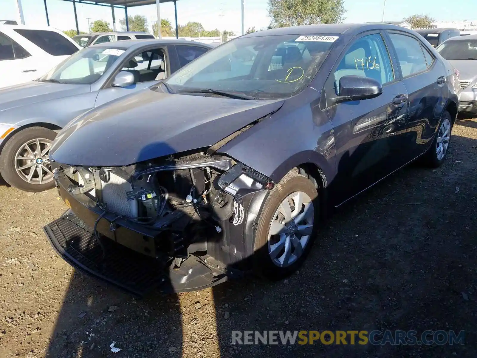 2 Photograph of a damaged car 5YFBURHE5KP893034 TOYOTA COROLLA 2019