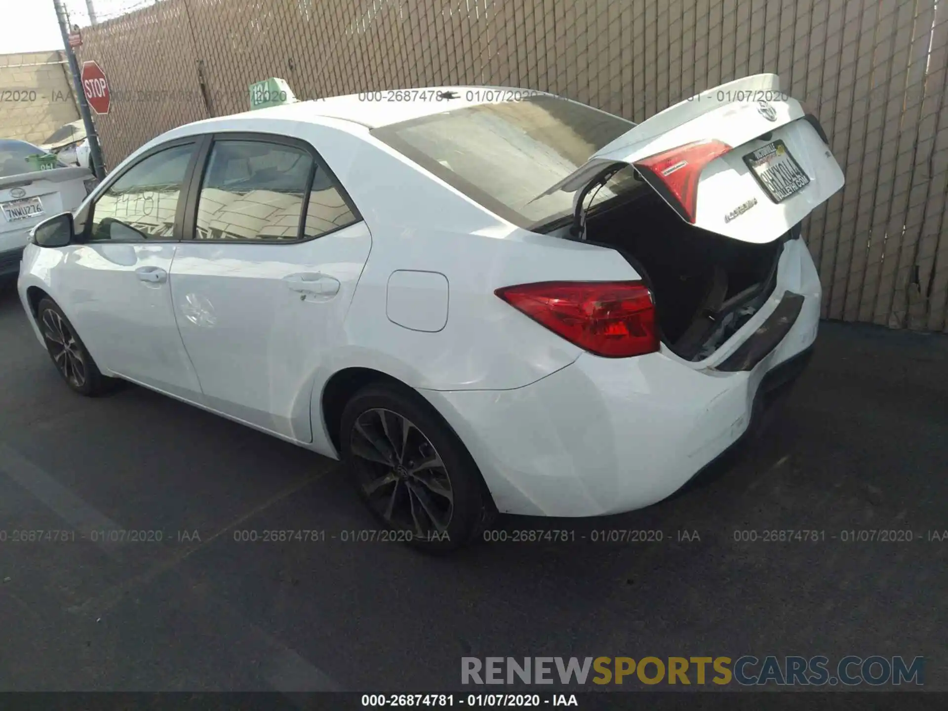 3 Photograph of a damaged car 5YFBURHE5KP893115 TOYOTA COROLLA 2019