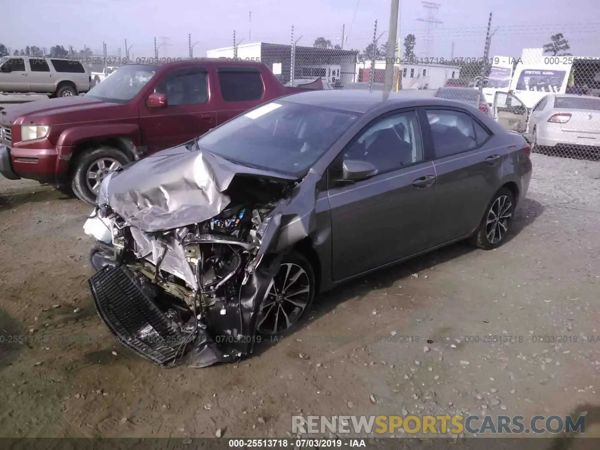 2 Photograph of a damaged car 5YFBURHE5KP893325 TOYOTA COROLLA 2019