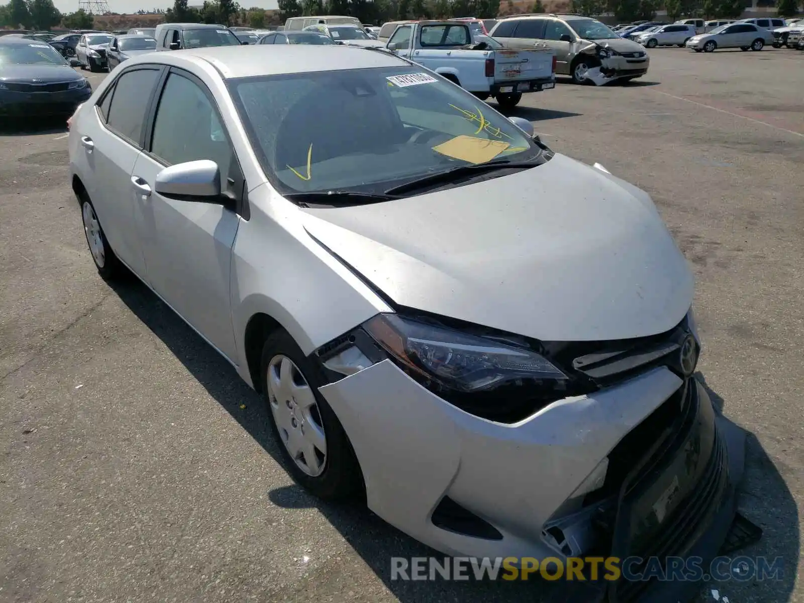 1 Photograph of a damaged car 5YFBURHE5KP893437 TOYOTA COROLLA 2019