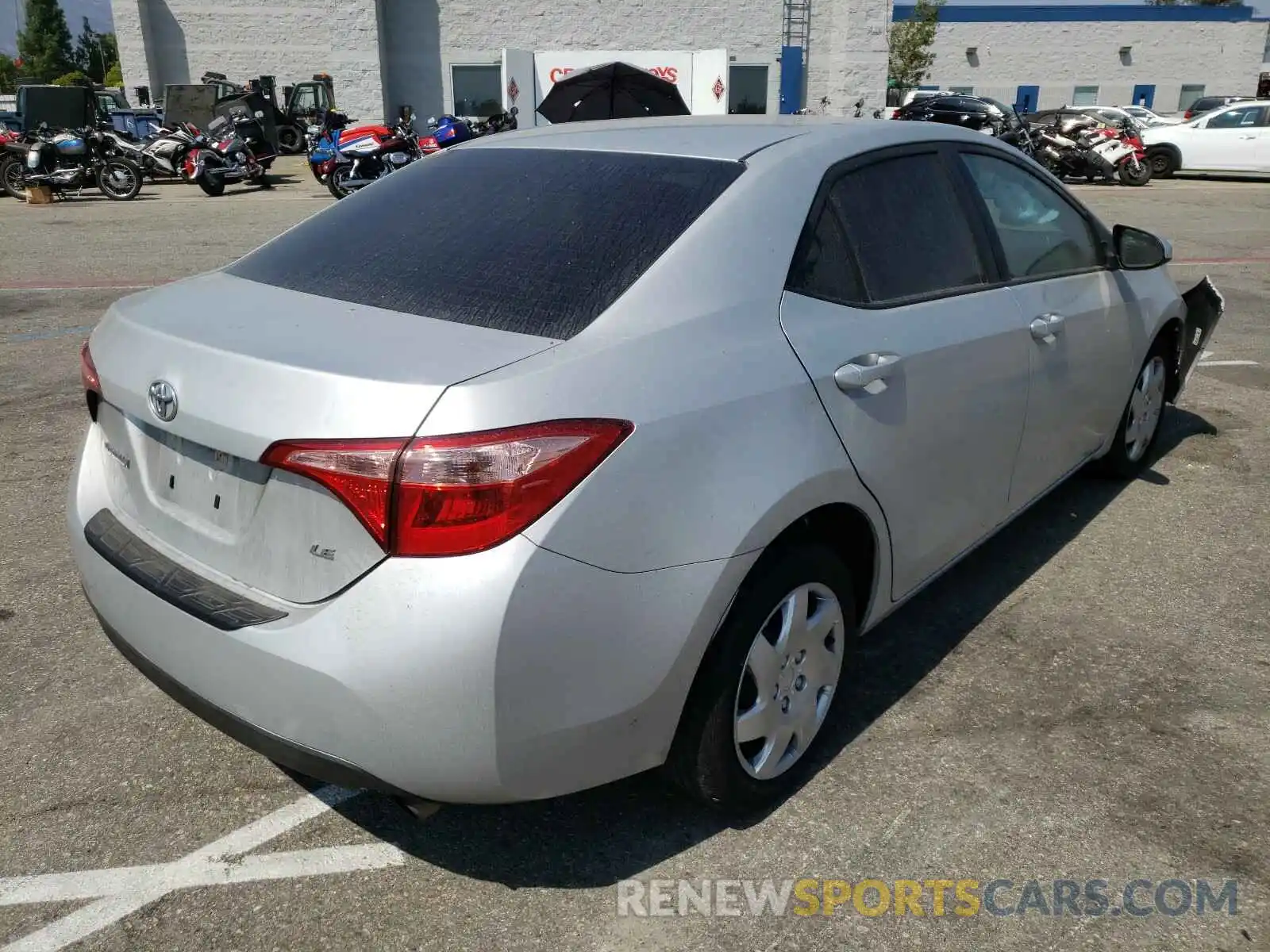 4 Photograph of a damaged car 5YFBURHE5KP893437 TOYOTA COROLLA 2019