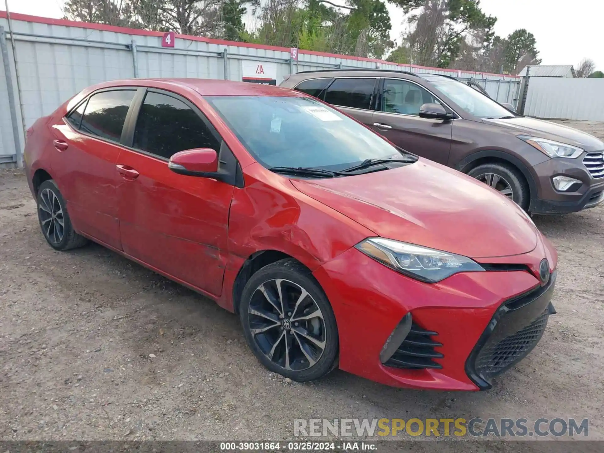 1 Photograph of a damaged car 5YFBURHE5KP893521 TOYOTA COROLLA 2019