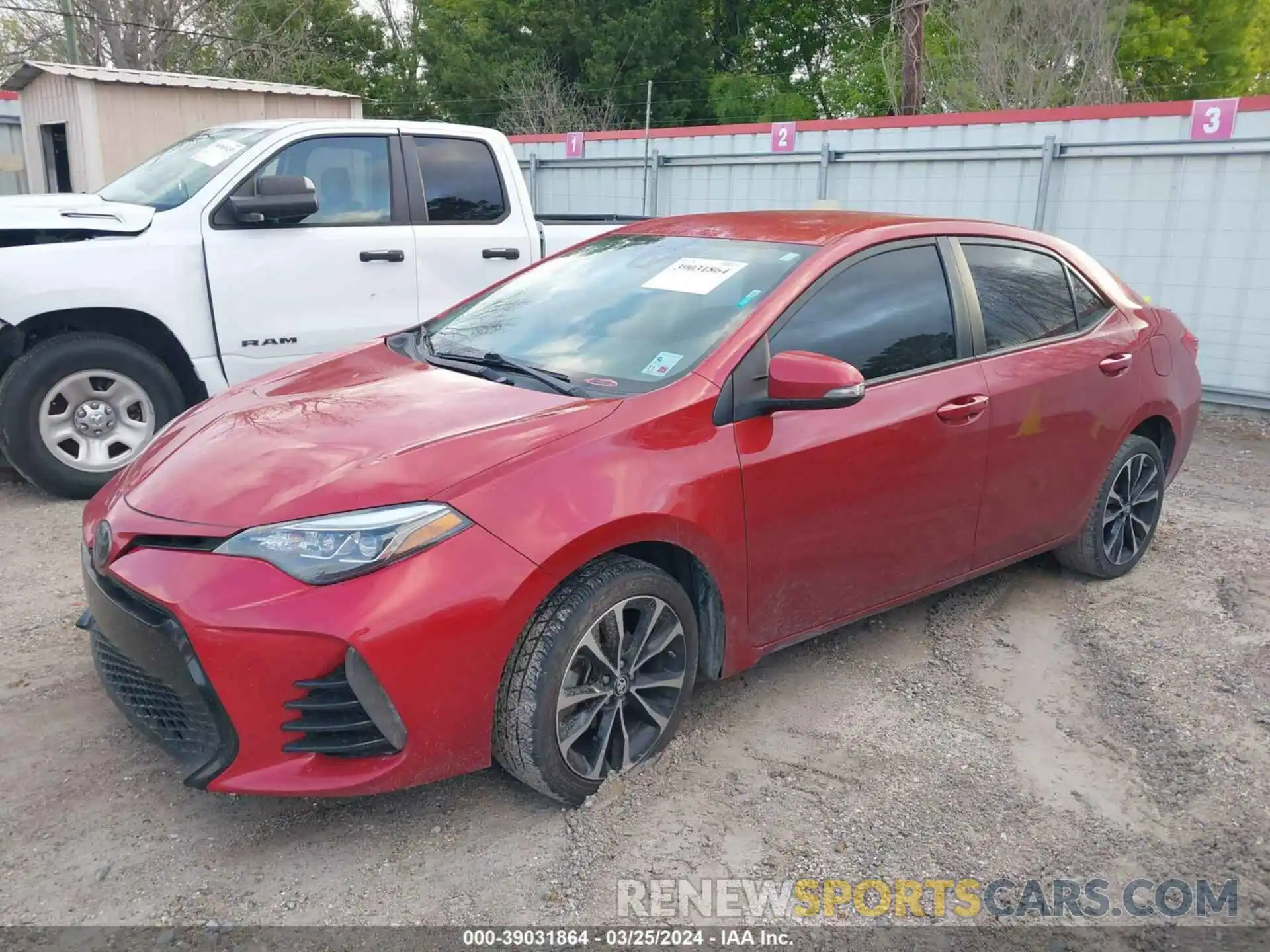 2 Photograph of a damaged car 5YFBURHE5KP893521 TOYOTA COROLLA 2019