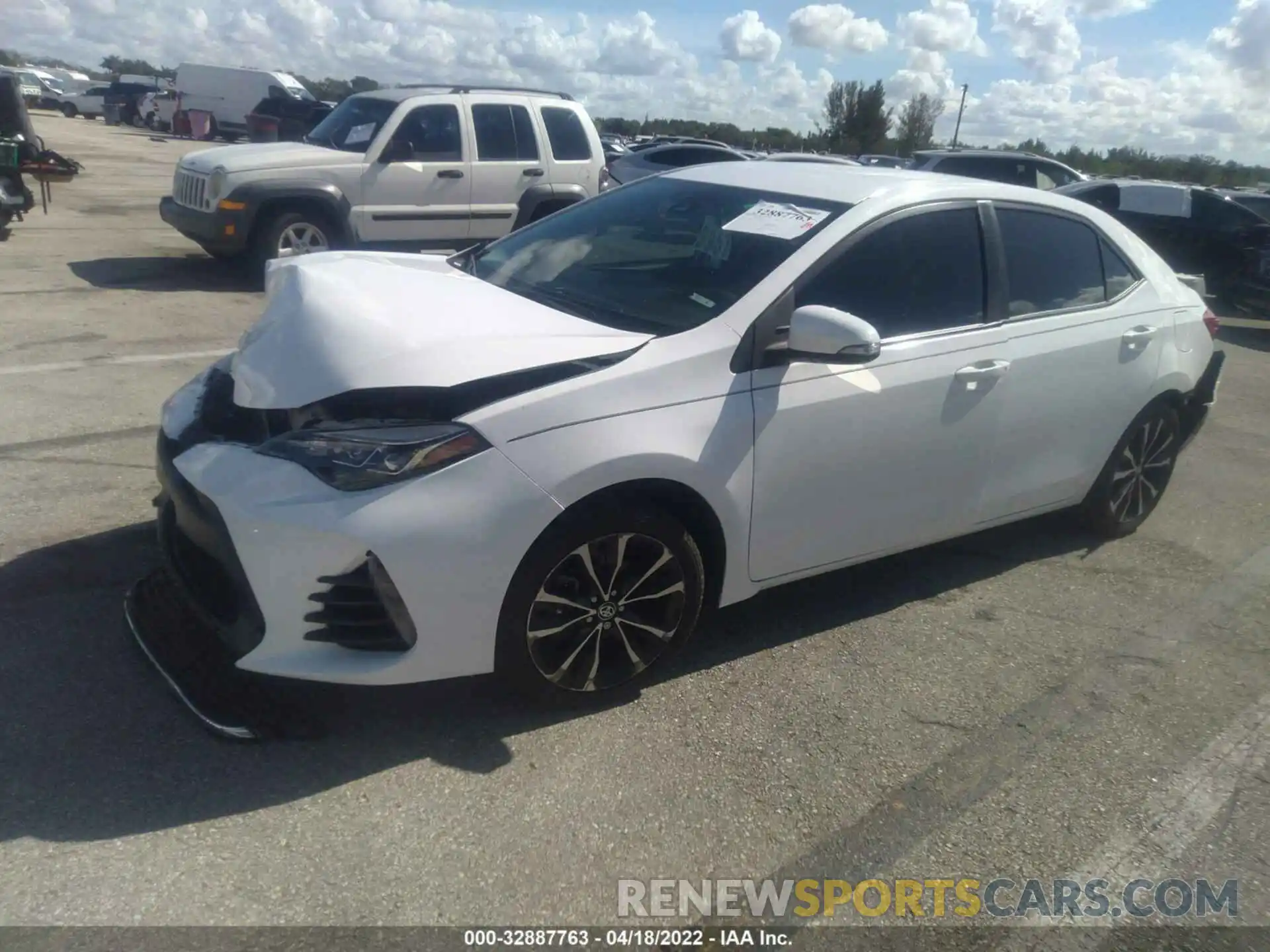 2 Photograph of a damaged car 5YFBURHE5KP893969 TOYOTA COROLLA 2019