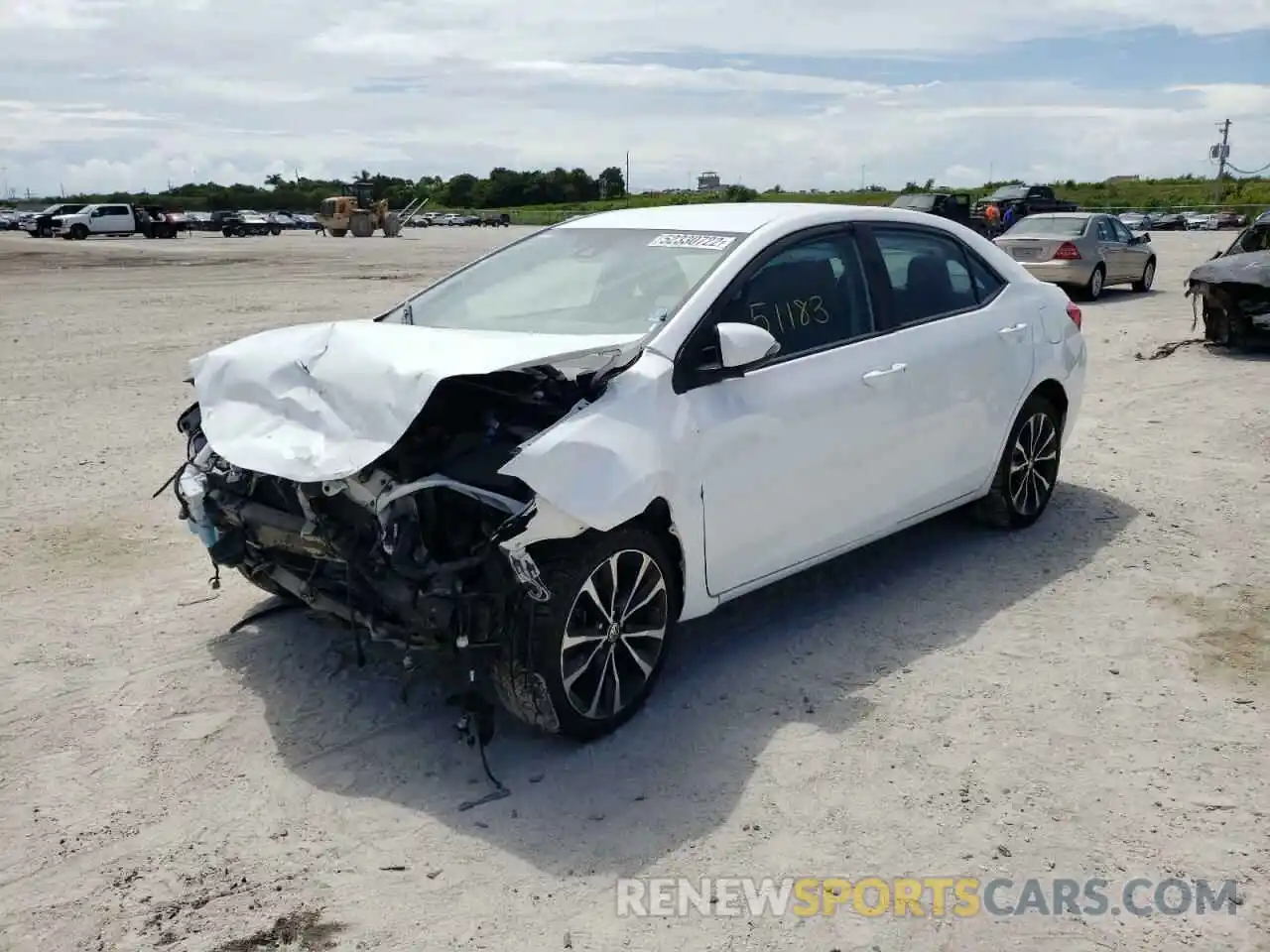 2 Photograph of a damaged car 5YFBURHE5KP895477 TOYOTA COROLLA 2019