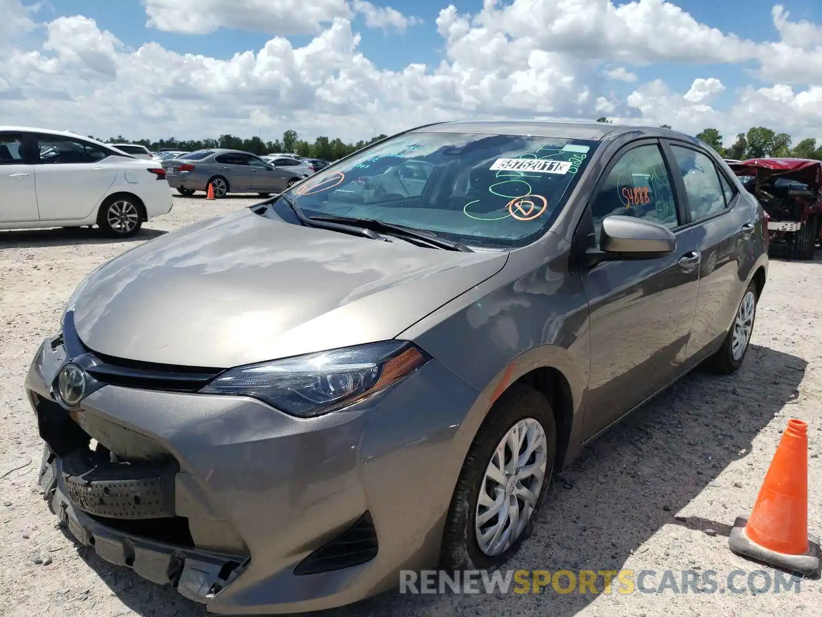 2 Photograph of a damaged car 5YFBURHE5KP895544 TOYOTA COROLLA 2019