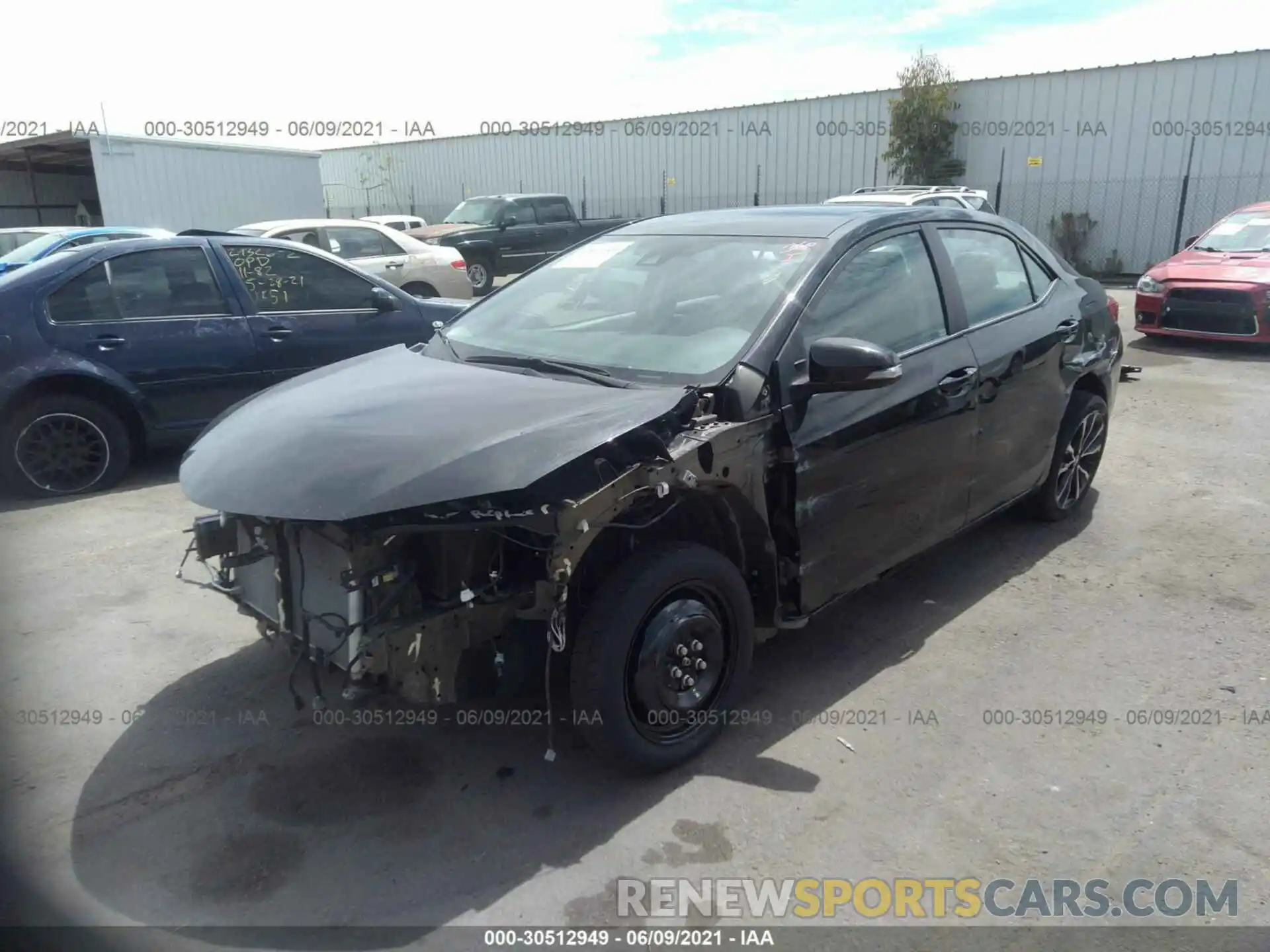 2 Photograph of a damaged car 5YFBURHE5KP896970 TOYOTA COROLLA 2019