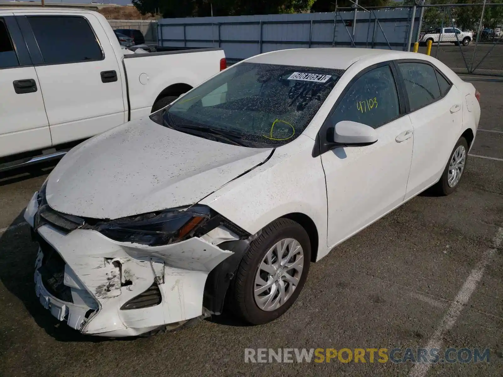 2 Photograph of a damaged car 5YFBURHE5KP897763 TOYOTA COROLLA 2019