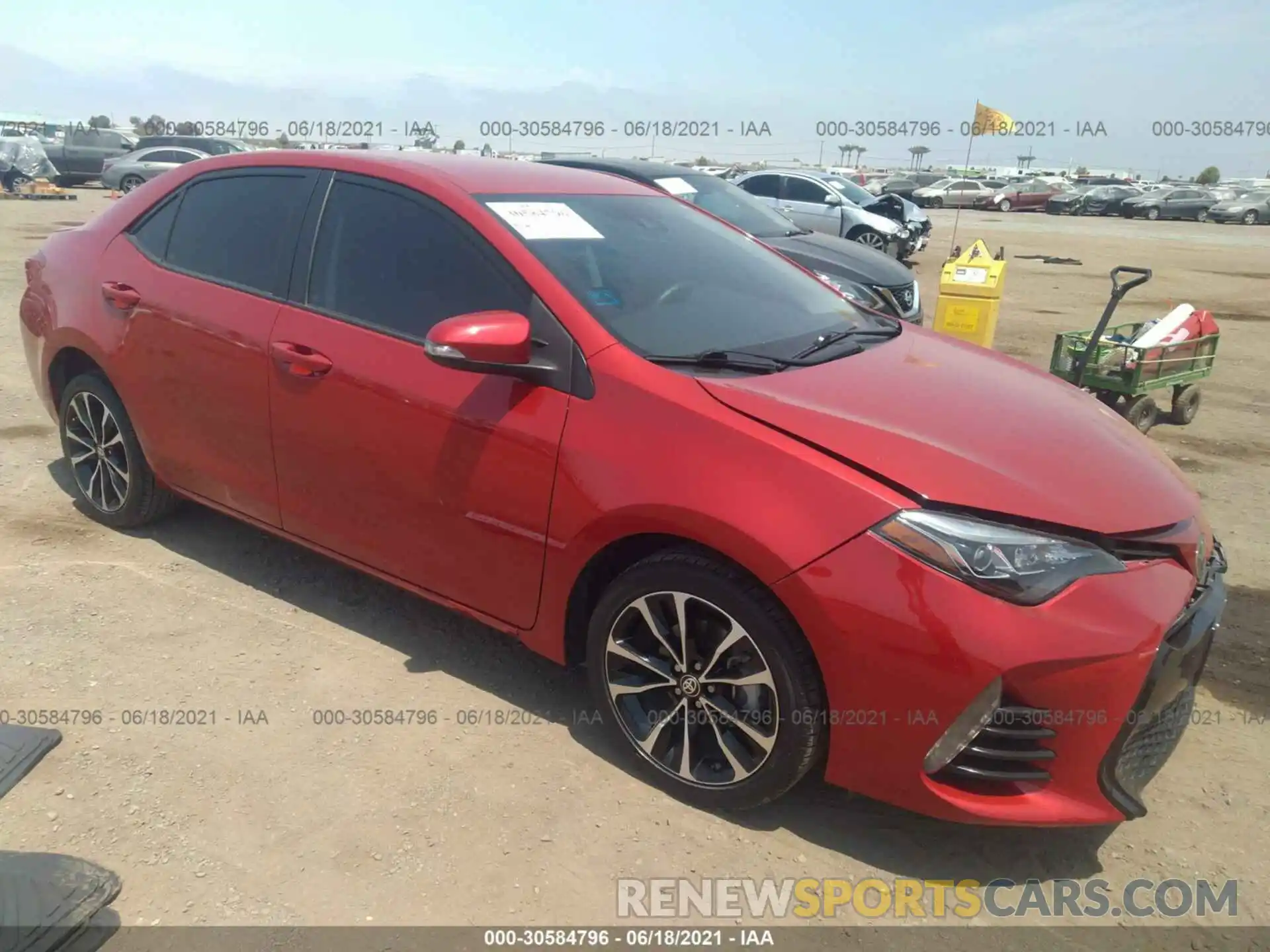 1 Фотография поврежденного автомобиля 5YFBURHE5KP897925 TOYOTA COROLLA 2019