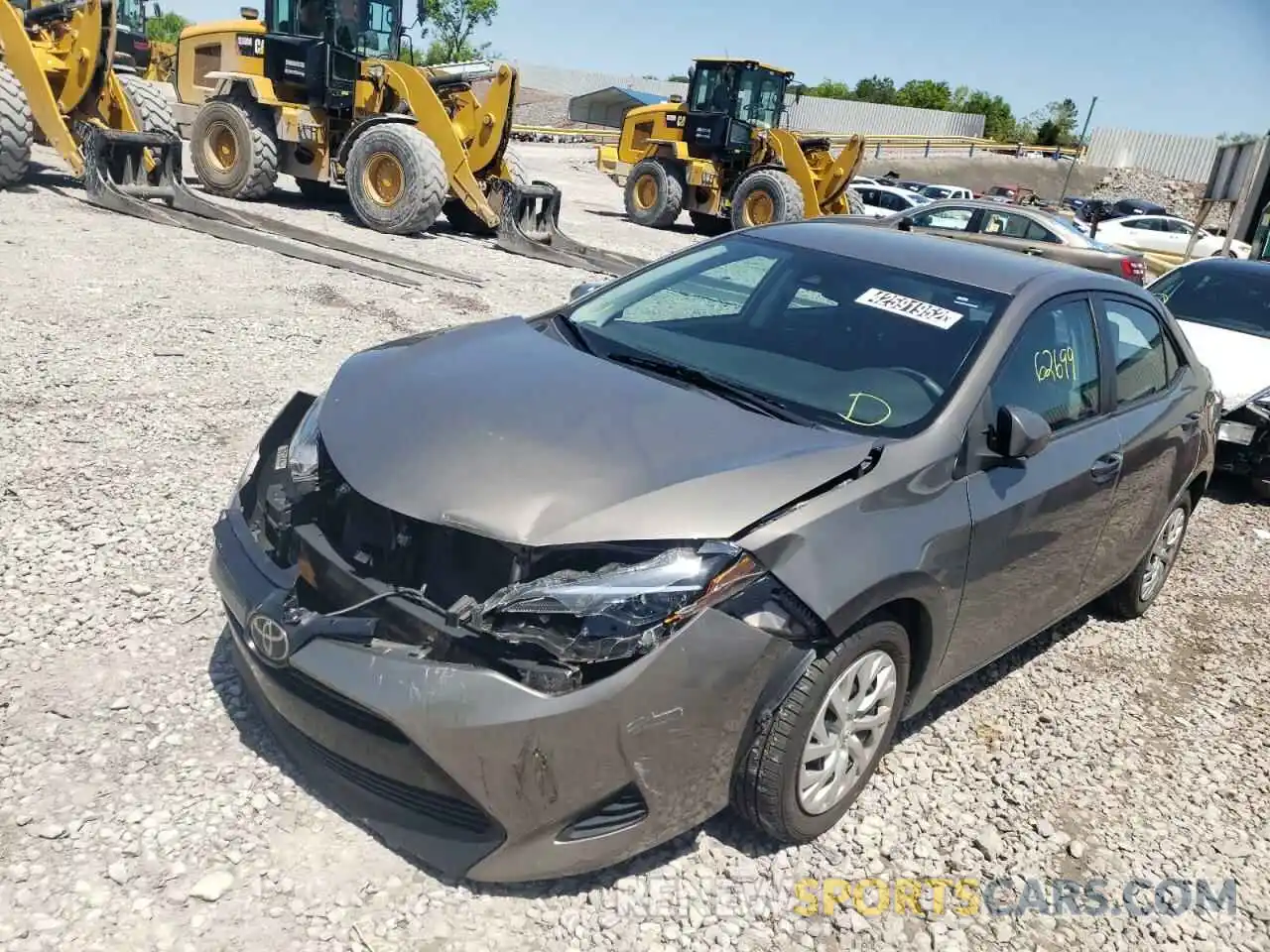 2 Photograph of a damaged car 5YFBURHE5KP898637 TOYOTA COROLLA 2019