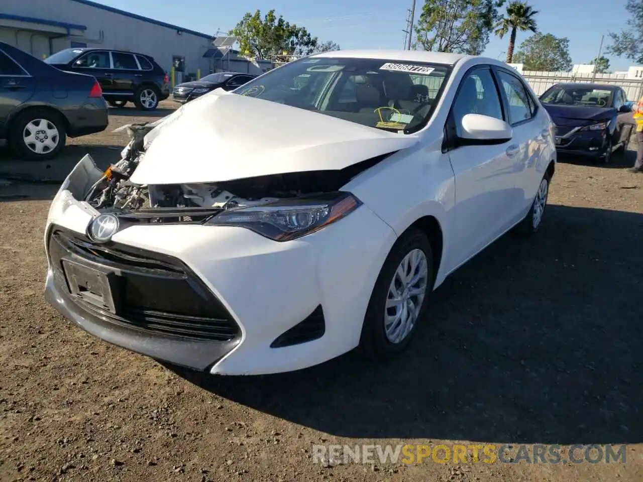 2 Photograph of a damaged car 5YFBURHE5KP898850 TOYOTA COROLLA 2019