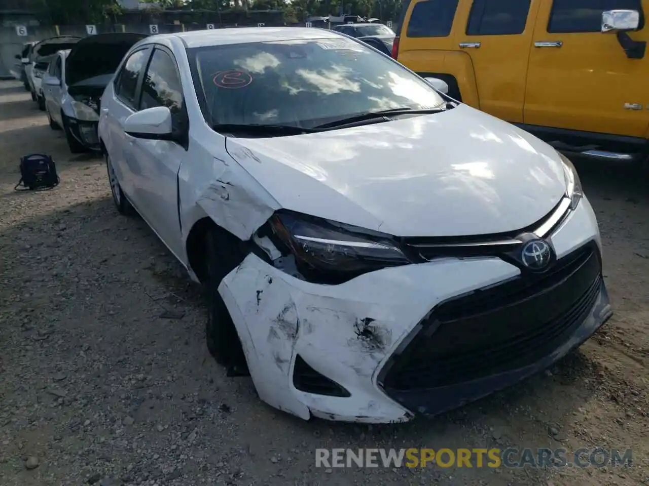 1 Photograph of a damaged car 5YFBURHE5KP900483 TOYOTA COROLLA 2019