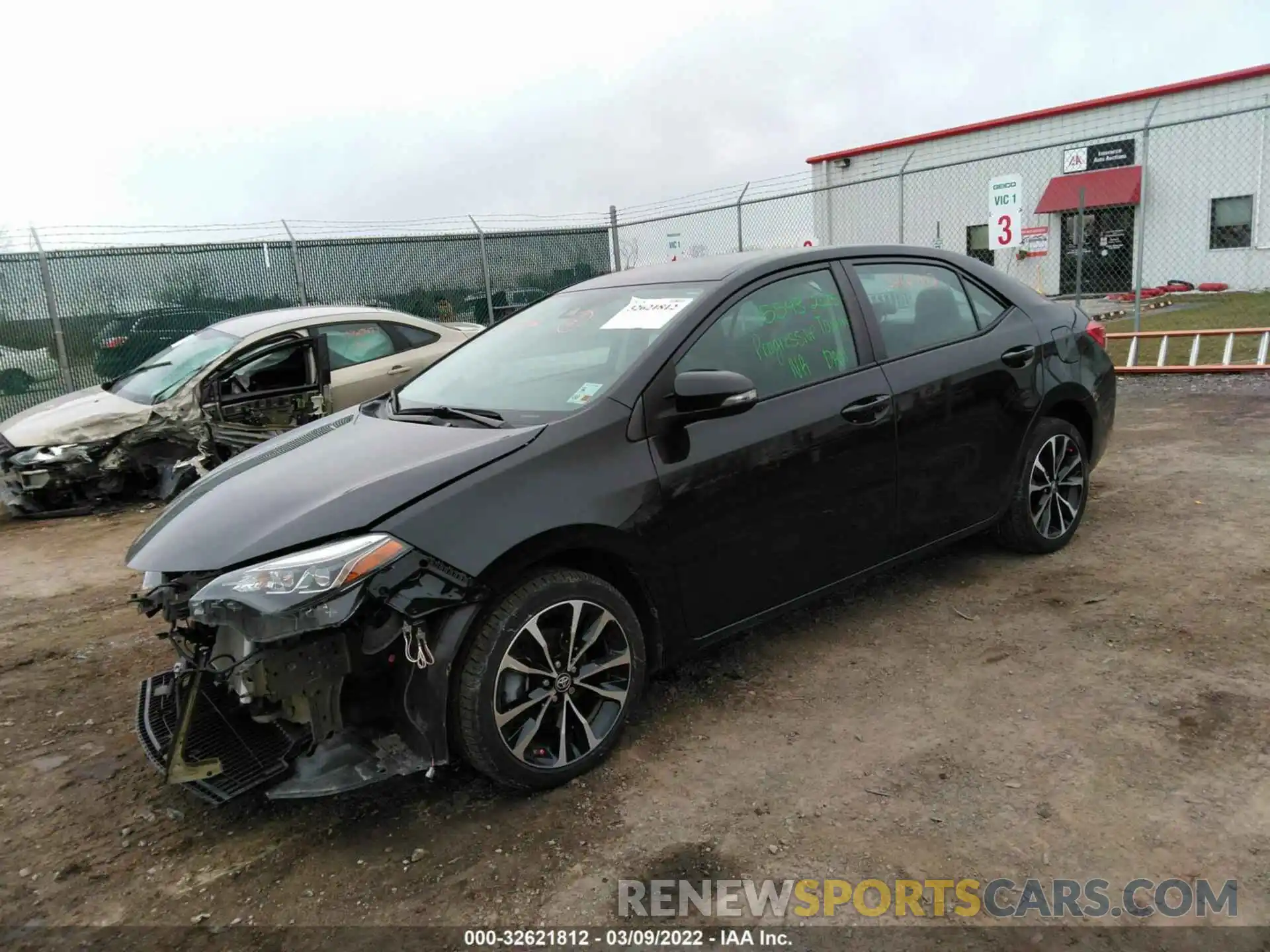 2 Photograph of a damaged car 5YFBURHE5KP900726 TOYOTA COROLLA 2019