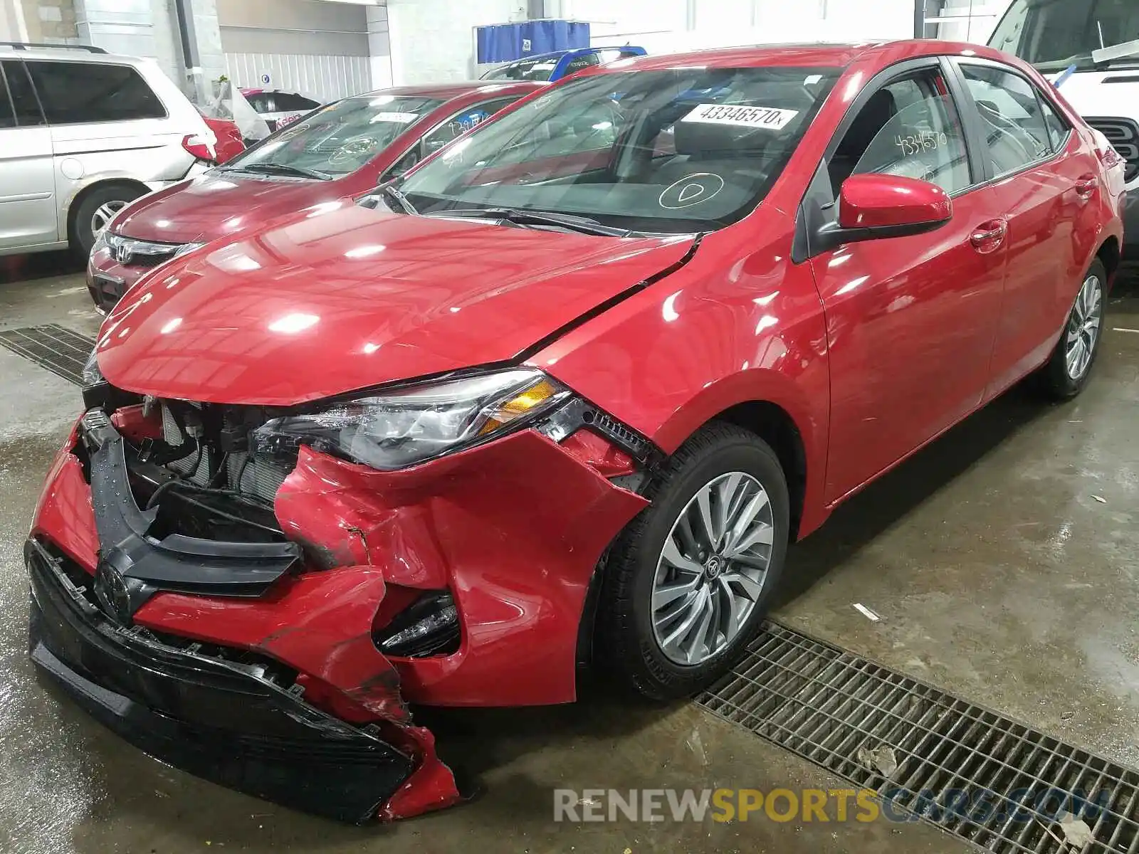 2 Photograph of a damaged car 5YFBURHE5KP902332 TOYOTA COROLLA 2019